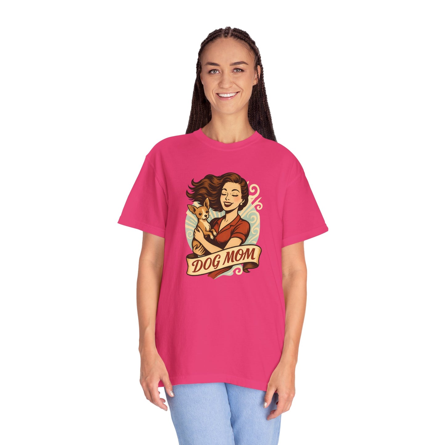 Dog Mom T-Shirt, Unisex Dog Lover Tee, Pet Owner Gift, Cute Dog Theme Apparel, Mother's Day Gift Idea, Casual Dog Mom Outfit