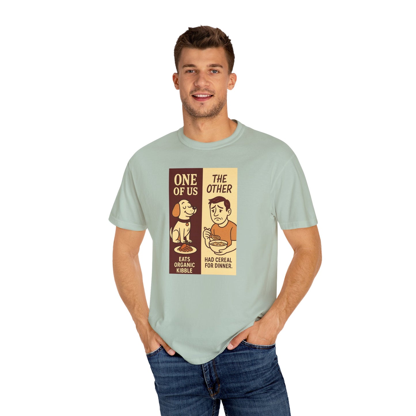 Organic Kibble T-Shirt, Funny Pet Lover Tee, Casual Unisex Apparel, Dog and Cat Humor, Gift for Animal Lovers
