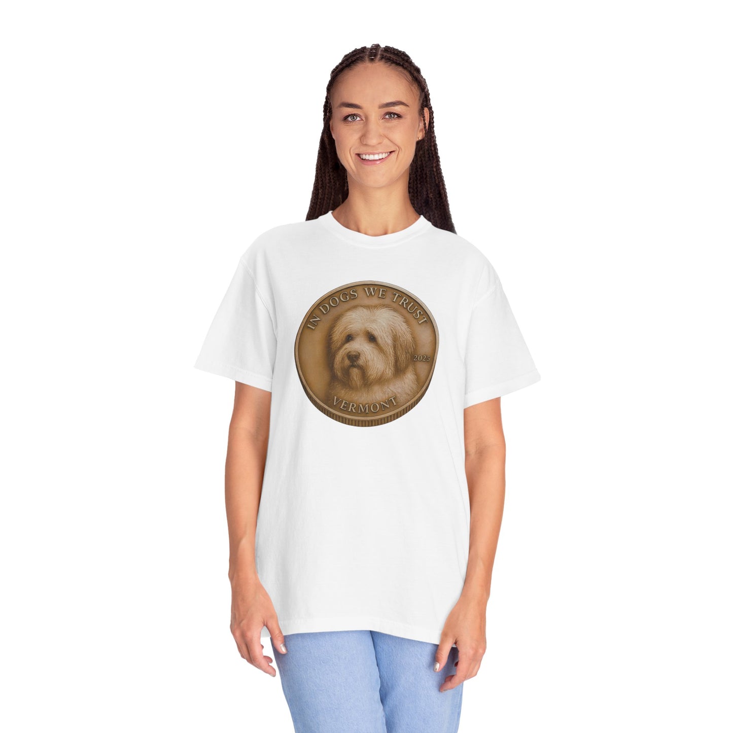 Vermont State Coin T-Shirt Collection - Proud Dog Breed Illustrations