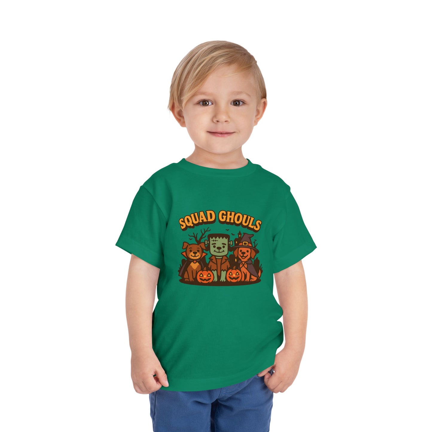Halloween Squad Ghouls Toddler Tee, Cute Spooky Shirt for Kids, Halloween Costume Top, Trick or Treat Tee, Fall Celebration Outfit