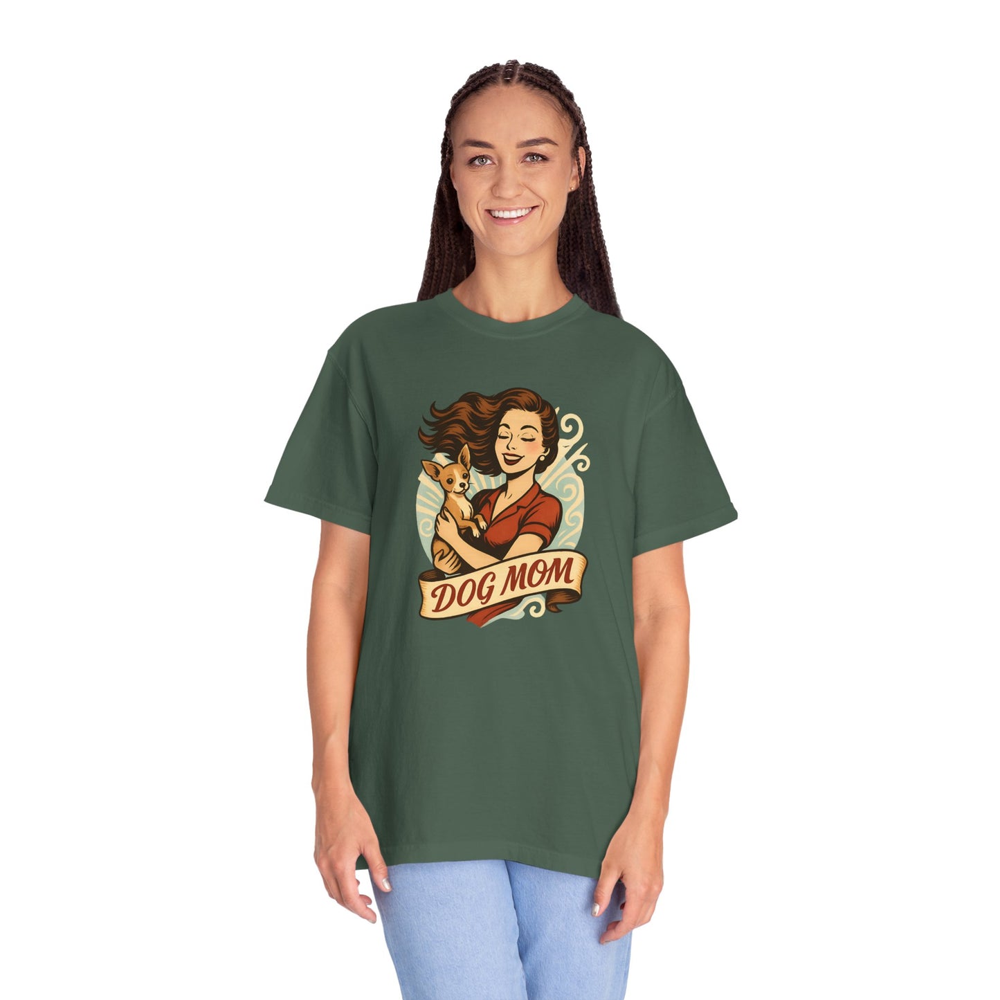 Dog Mom T-Shirt, Unisex Dog Lover Tee, Pet Owner Gift, Cute Dog Theme Apparel, Mother's Day Gift Idea, Casual Dog Mom Outfit