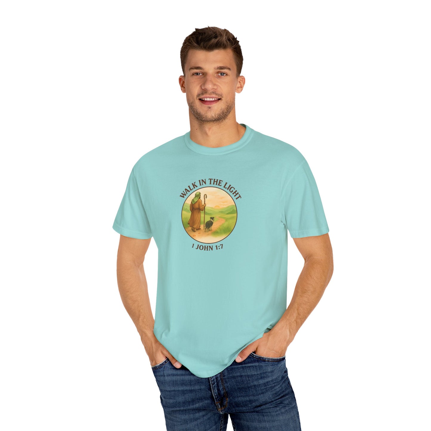 Walk in the light T-Shirt, Casual Fashion Tee, Motivational Gift, Unisex Graphic Tee, Perfect for Gifts and Celebrations