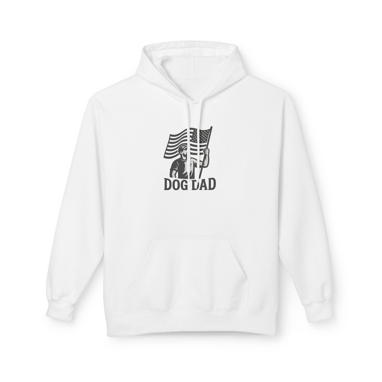 Dog Dad Fleece Hoodie, Unisex Softstyle Hooded Sweatshirt, Perfect Gift for Dog Lovers, Comfortable and Stylish