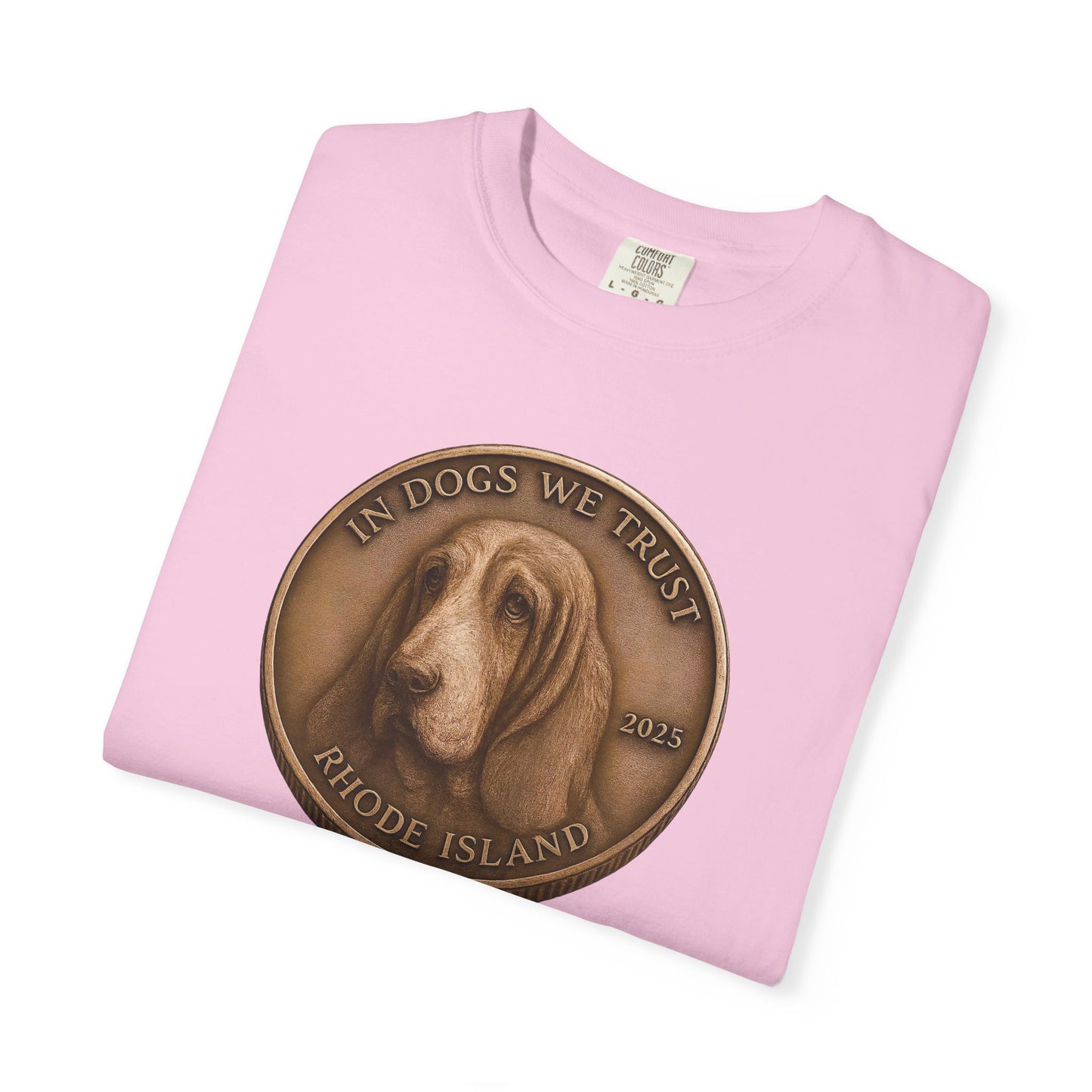 Rhode Island State Coin T-Shirt Collection - Proud Dog Breed Illustrations