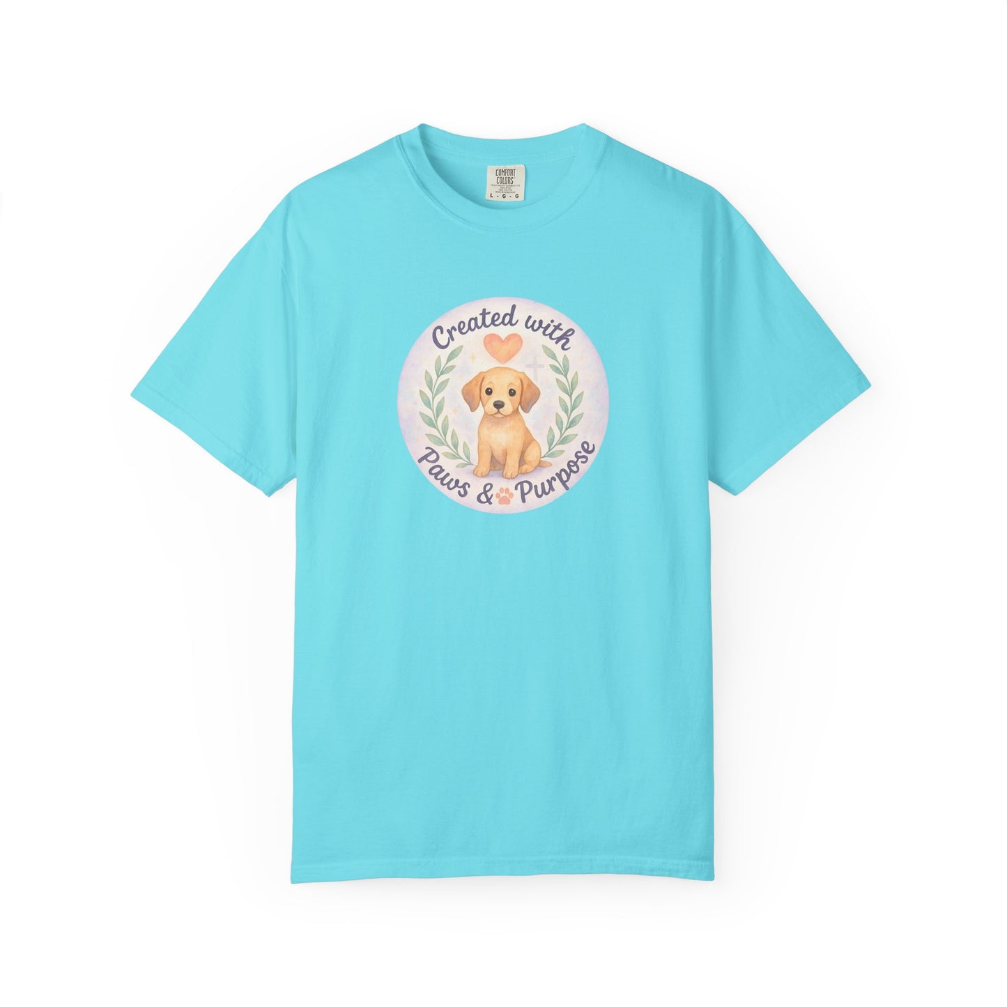 Created with Paws & Purpose T-Shirt, Pet Lover Gift, Dog Lover Apparel, Animal Rescue Support, Unique Gifts for Dog Owners