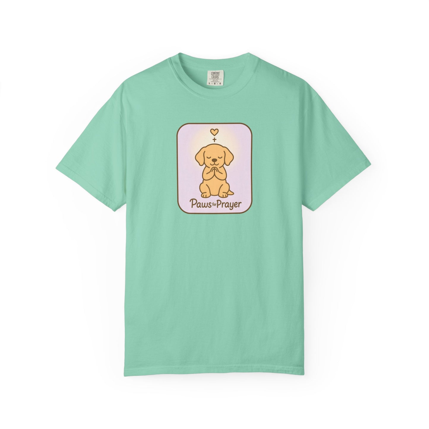 Prayerful Paws Unisex T-Shirt, Dog Lover Gift, Cute Pet Tee, Animal Prayer Shirt, Casual Animal Tees, Gift for Dog Owners