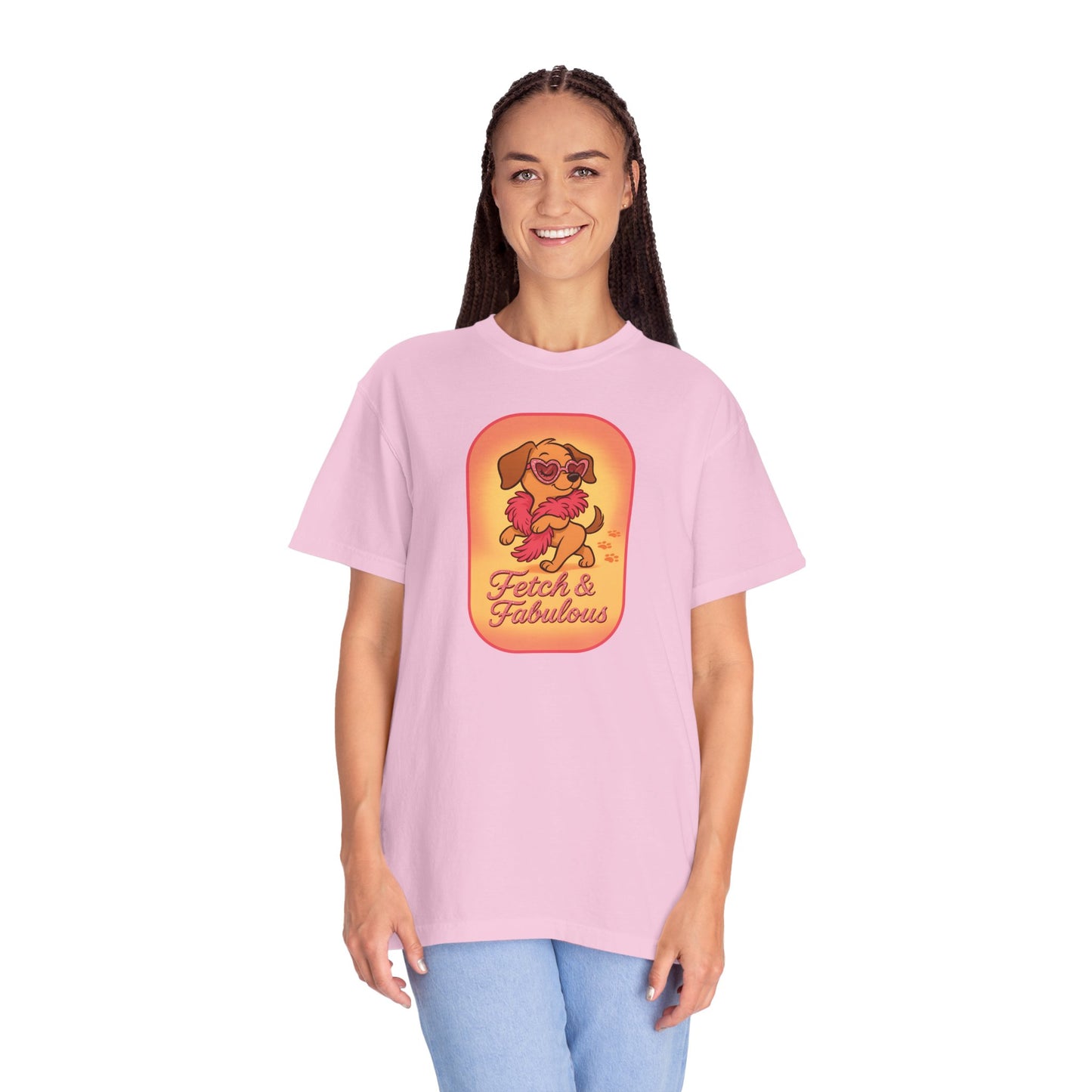 Fetch & Fabulous Dog Lover T-Shirt | Unisex Garment-Dyed Tee for Dog Owners, Pet Lovers, Birthday Gift, Casual Wear