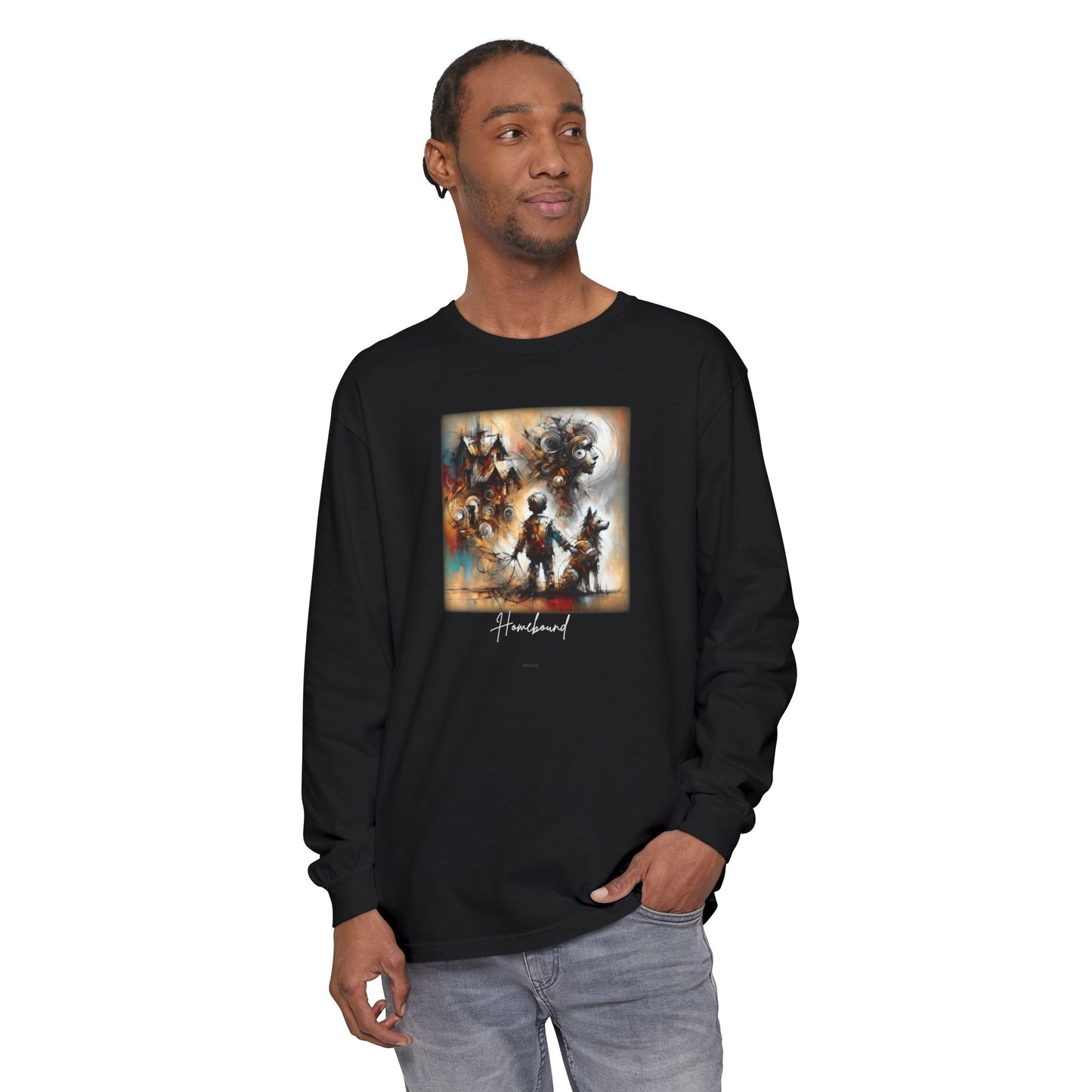 Homebound Long Sleeve T-Shirt - Vibrant Fantasy Design