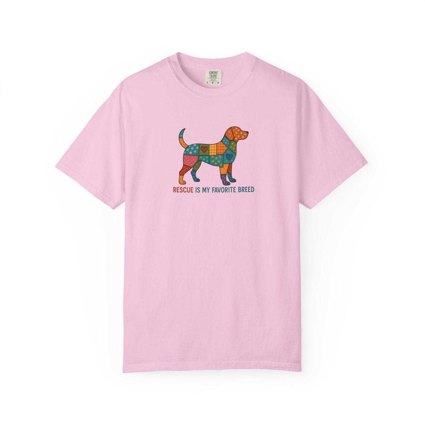 Colorful Dog Rescue T-Shirt, Gift for Dog Lovers, Adoption Awareness Tee, Casual Wear for Animal Lovers, Eco-Friendly Fashion
