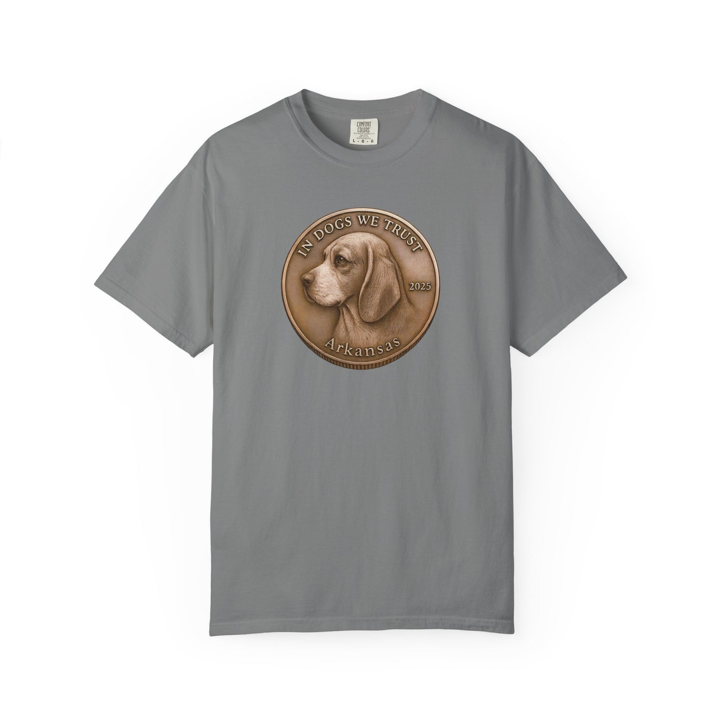 Arkansas State Coin T-Shirt Collection - Proud Dog Breed Illustrations