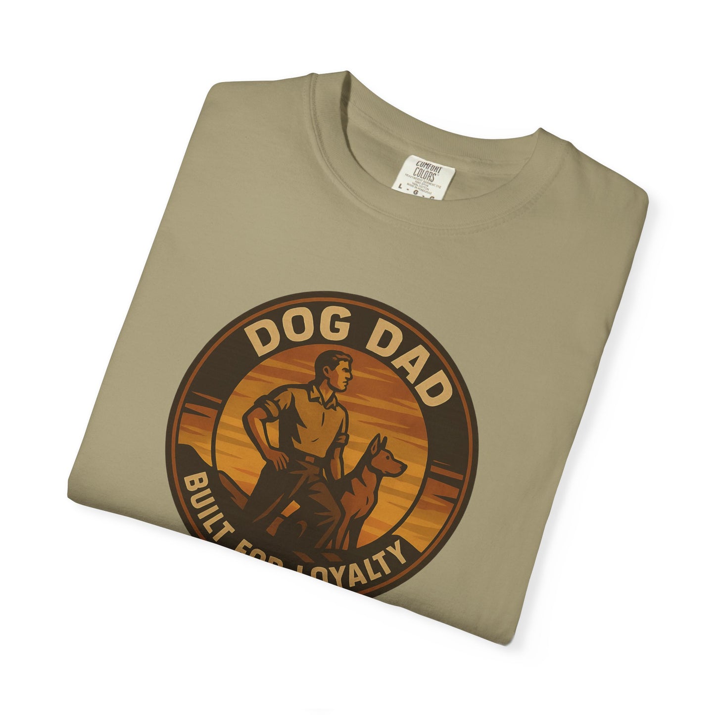 Dog Dad Garment-Dyed T-Shirt, Perfect for Pet Lovers, Gifts for Father's Day, Casual Wear, Outdoor Activities