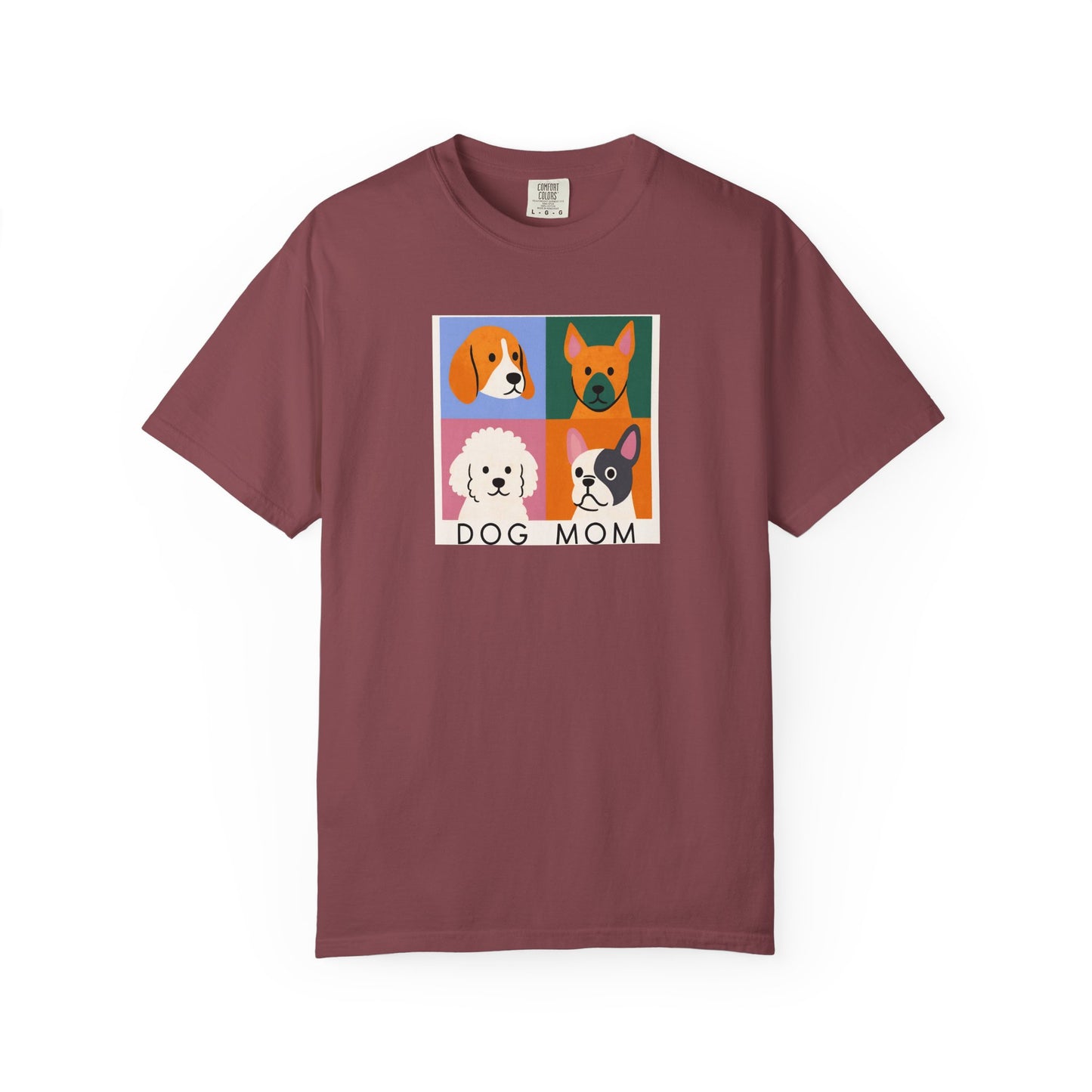 Dog Mom T-shirt - Unisex Garment-Dyed Tee for Dog Lovers
