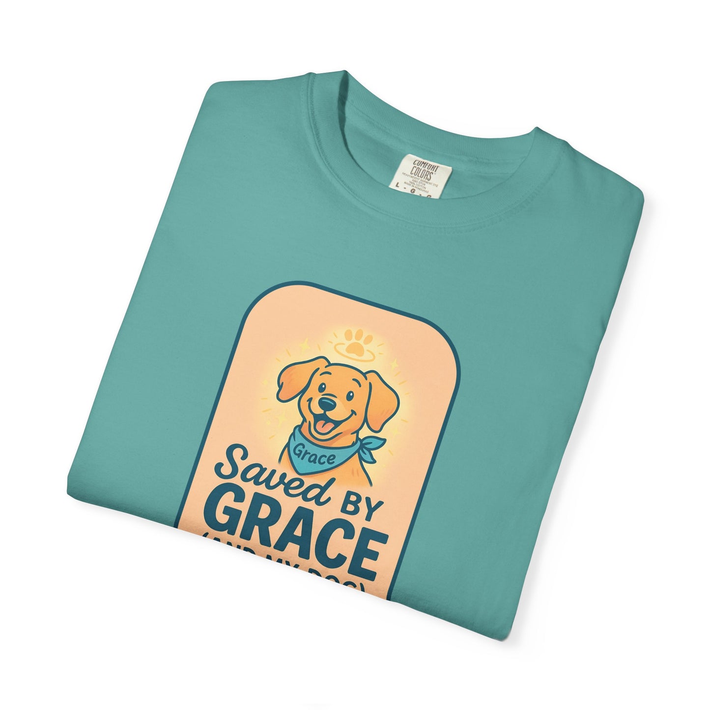 Dog Lover's Saved by Grace T-Shirt, Pet Lover Gift, Casual Tee, Birthday, Dog Adoption, Unisex Fashion, Cute Animal Shirt