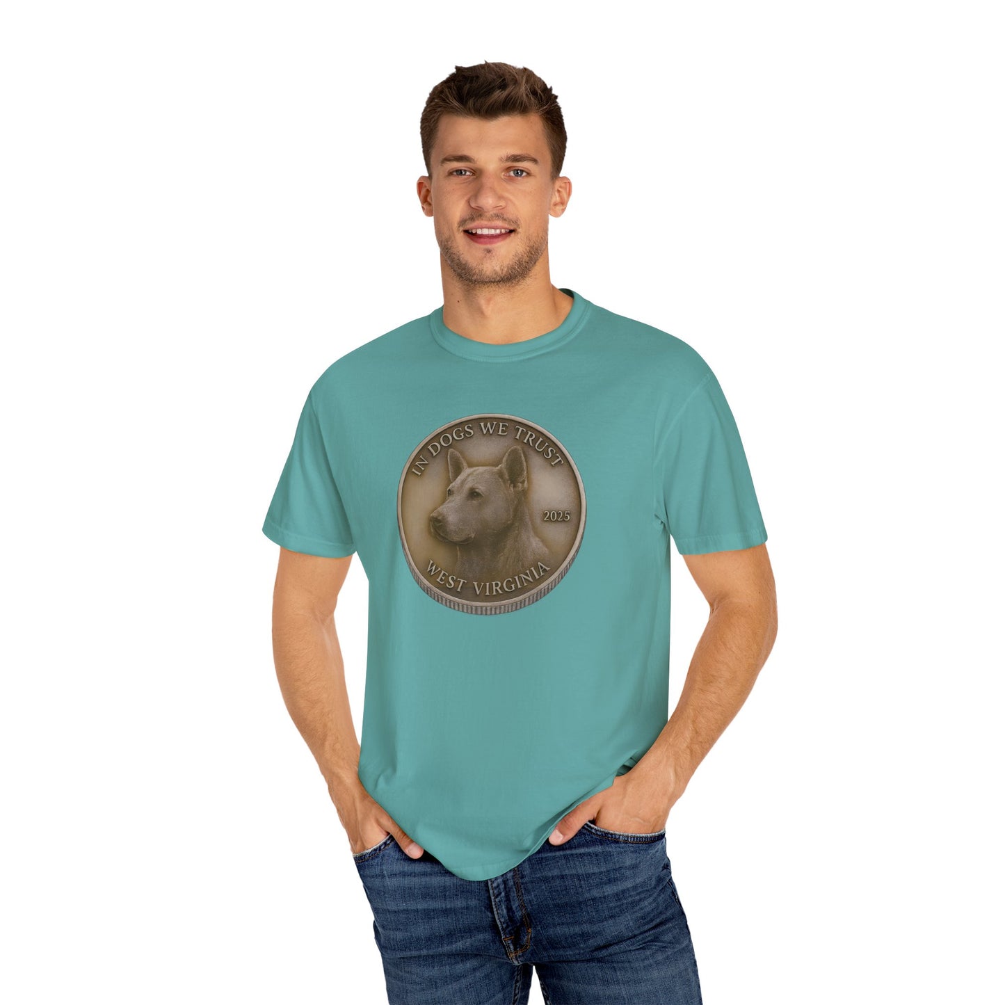 West Virginia State Coin T-Shirt Collection - Proud Dog Breed Illustrations