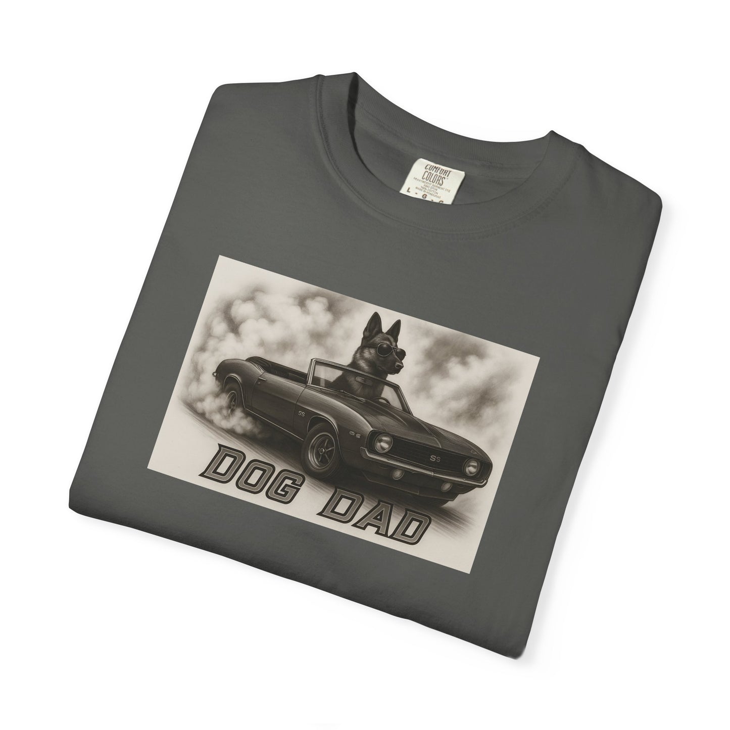 Dog Dad - German Shepard - Cool Dogs in Cool Cars T-Shirt Collection | Funny Dog Lover Apparel for Men