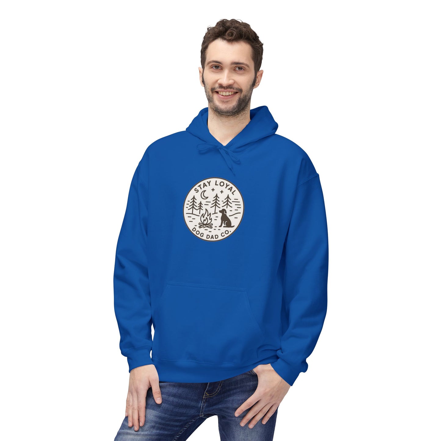Dog Dad Fleece Hoodie, Unisex Softstyle Hooded Sweatshirt, Perfect Gift for Dog Lovers, Comfortable and Stylish