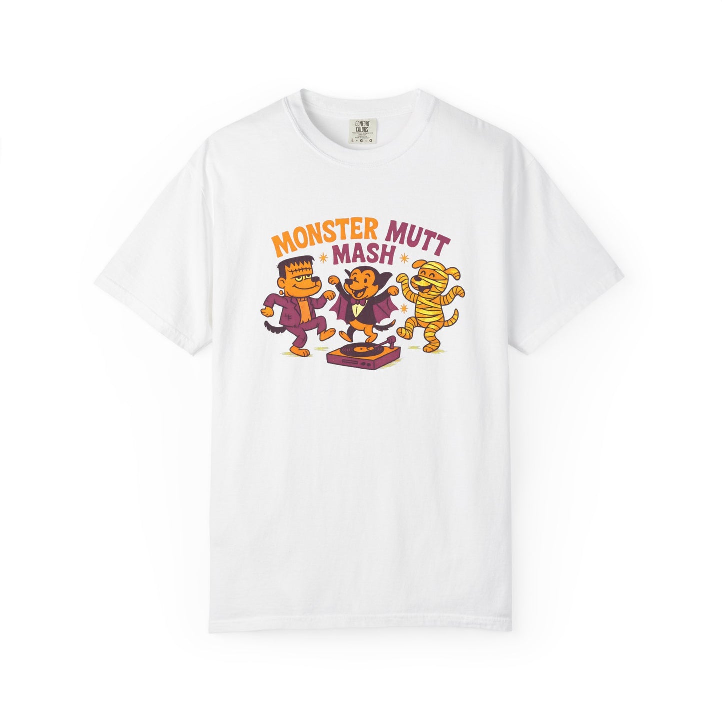 Monster Mutt Mash T-Shirt, Unisex Halloween Tee, Fun Graphic Tee for Pet Lovers, Cute Dog Shirt, Spooky Season Apparel