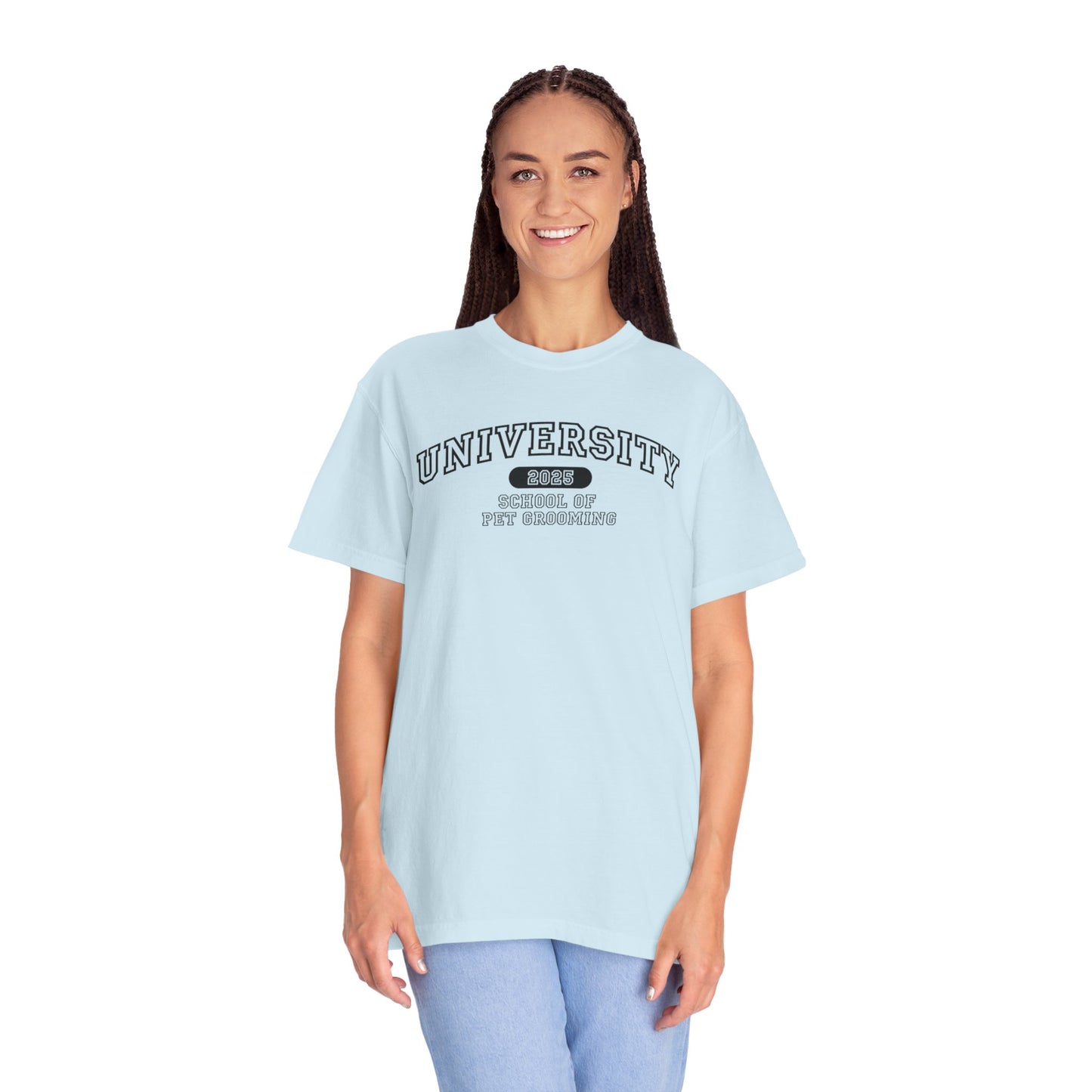 University School of Pet Grooming Unisex Garment-Dyed T-Shirt - University Style