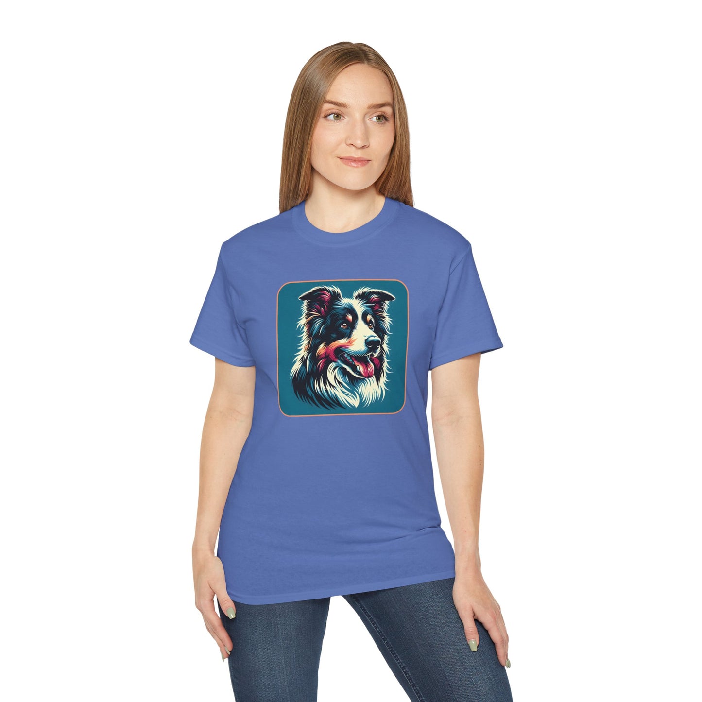 ⚡ Brain & Beauty – Colorful Border Collie Tee - Perfect for Pet Lovers