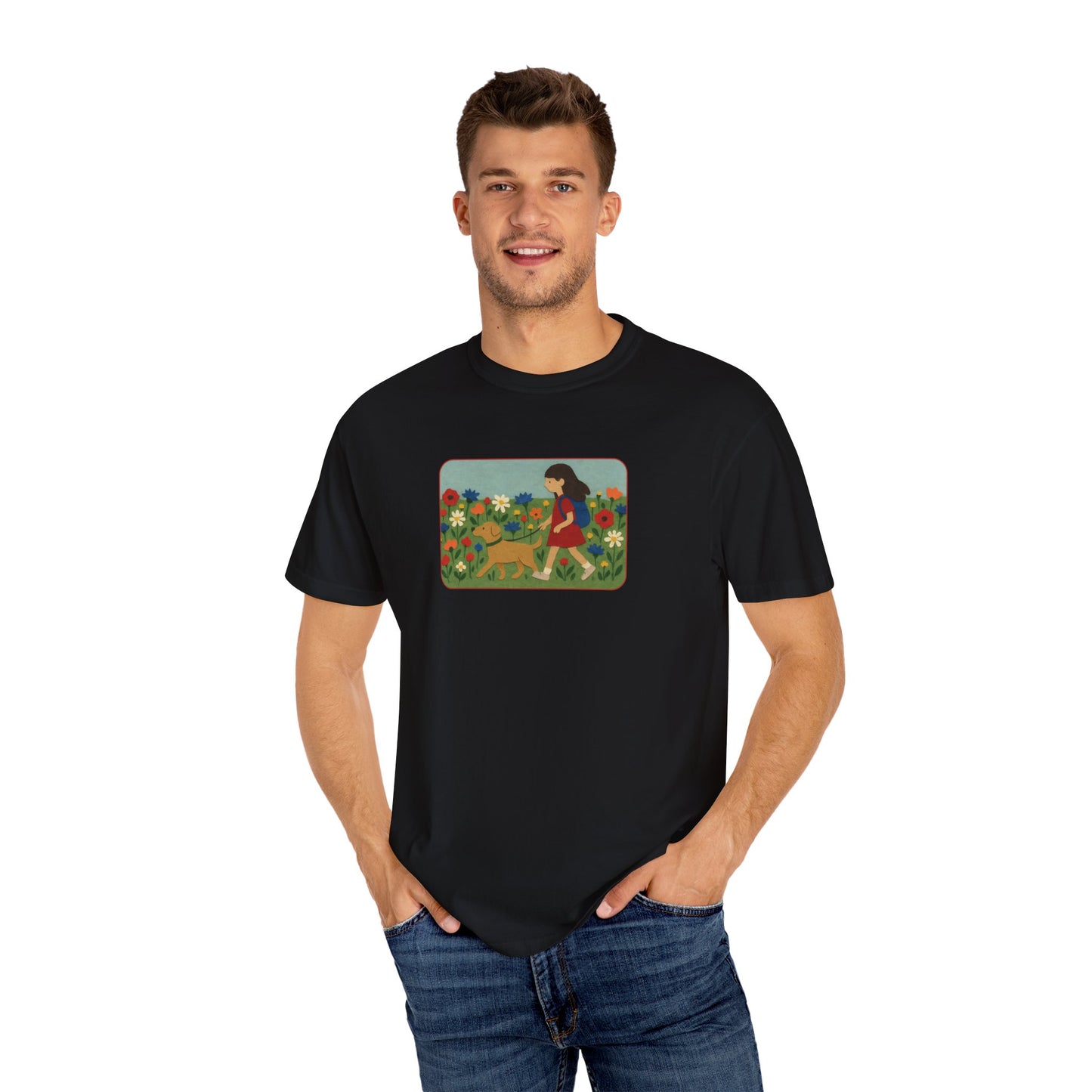 Dog Walking Collage T-shirt