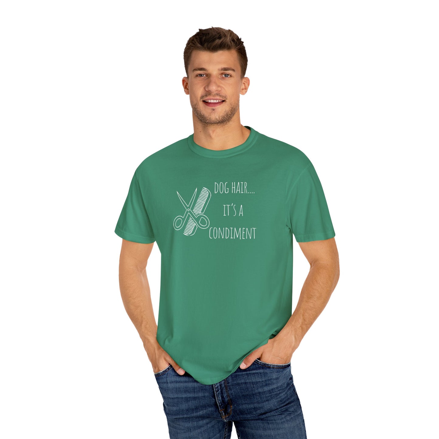 Dog Lover Unisex T-shirt - 'Dog Hair... It's a Condiment'