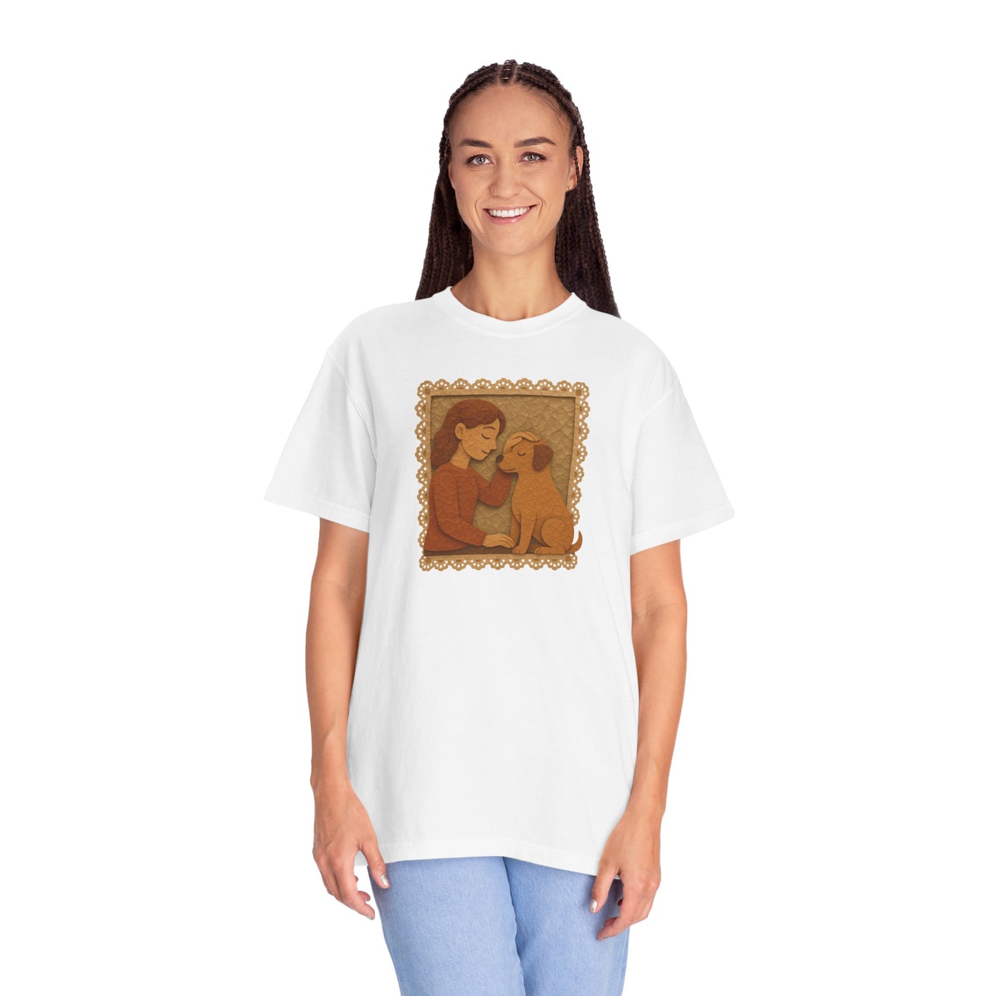 Dog Mom T-shirt - Unisex Garment-Dyed Tee for Dog Lovers