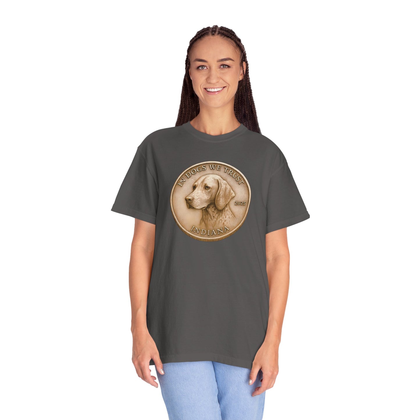 Indiana State Coin T-Shirt Collection - Proud Dog Breed Illustrations