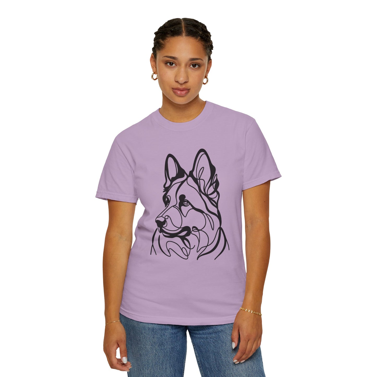 Unisex T-shirt German Shepard Line Art