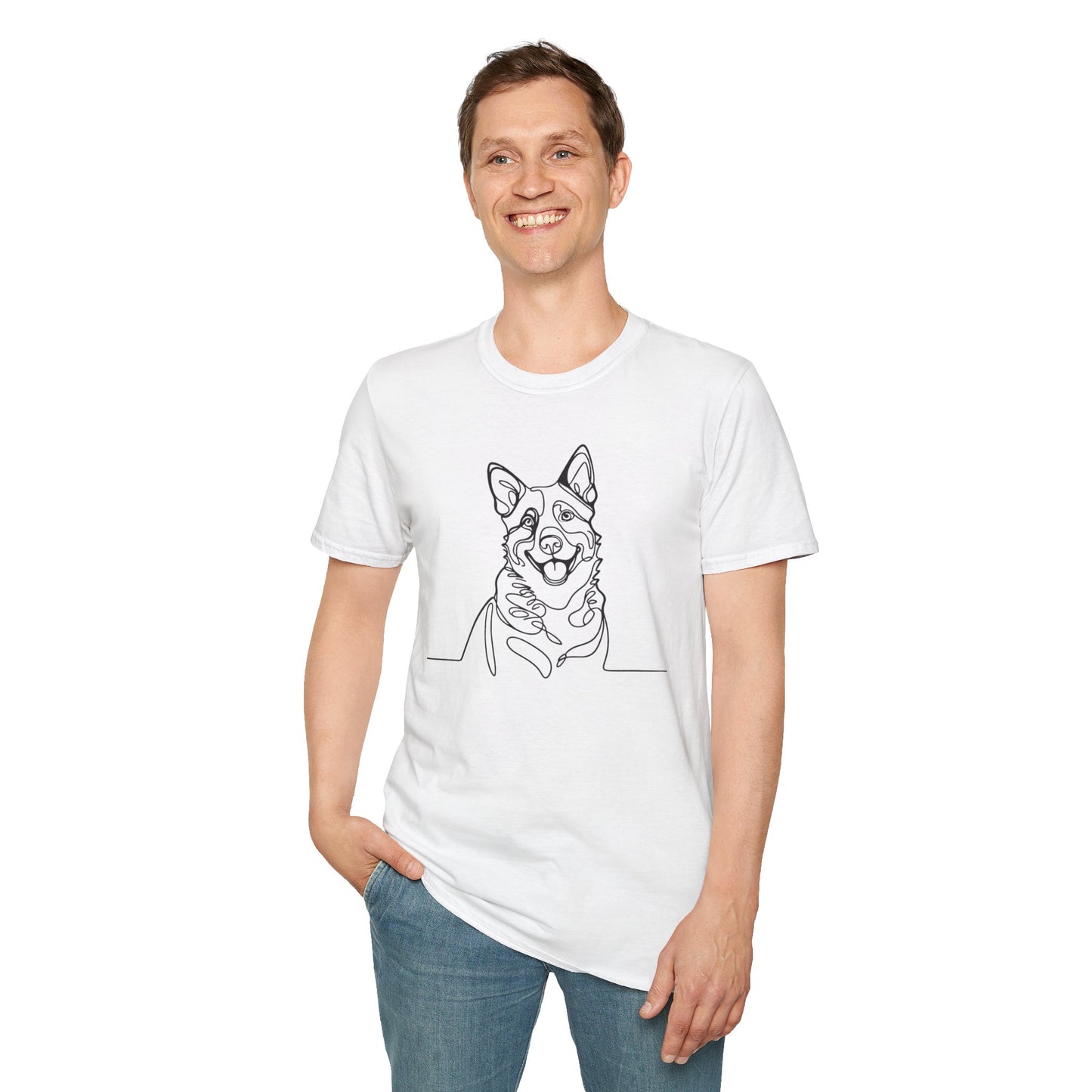 🖤 True Grit – Blue Heeler Line Art Tee