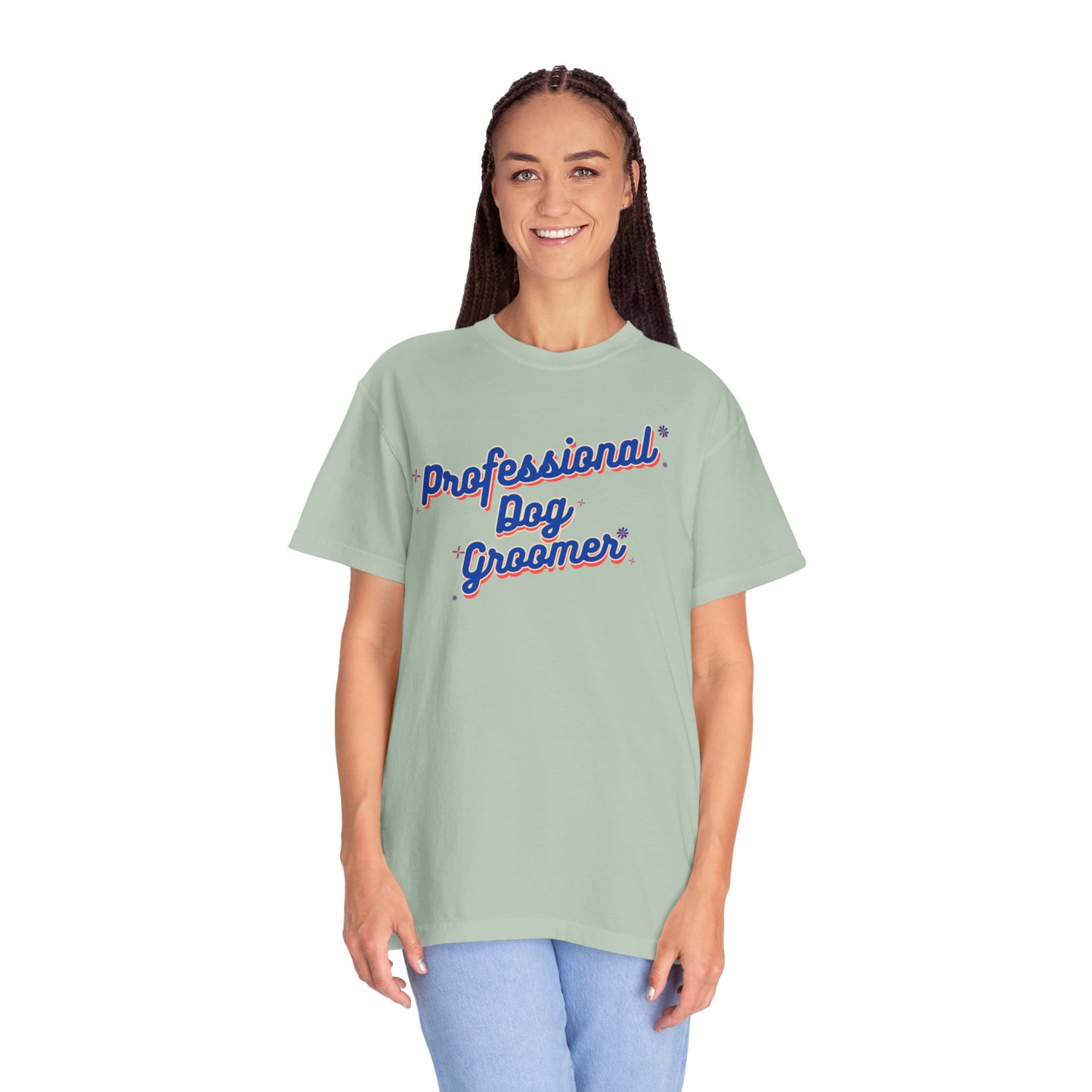 Professional Dog Groomer T-Shirt - Unisex Garment-Dyed Tee for Dog Lovers and Groomers
