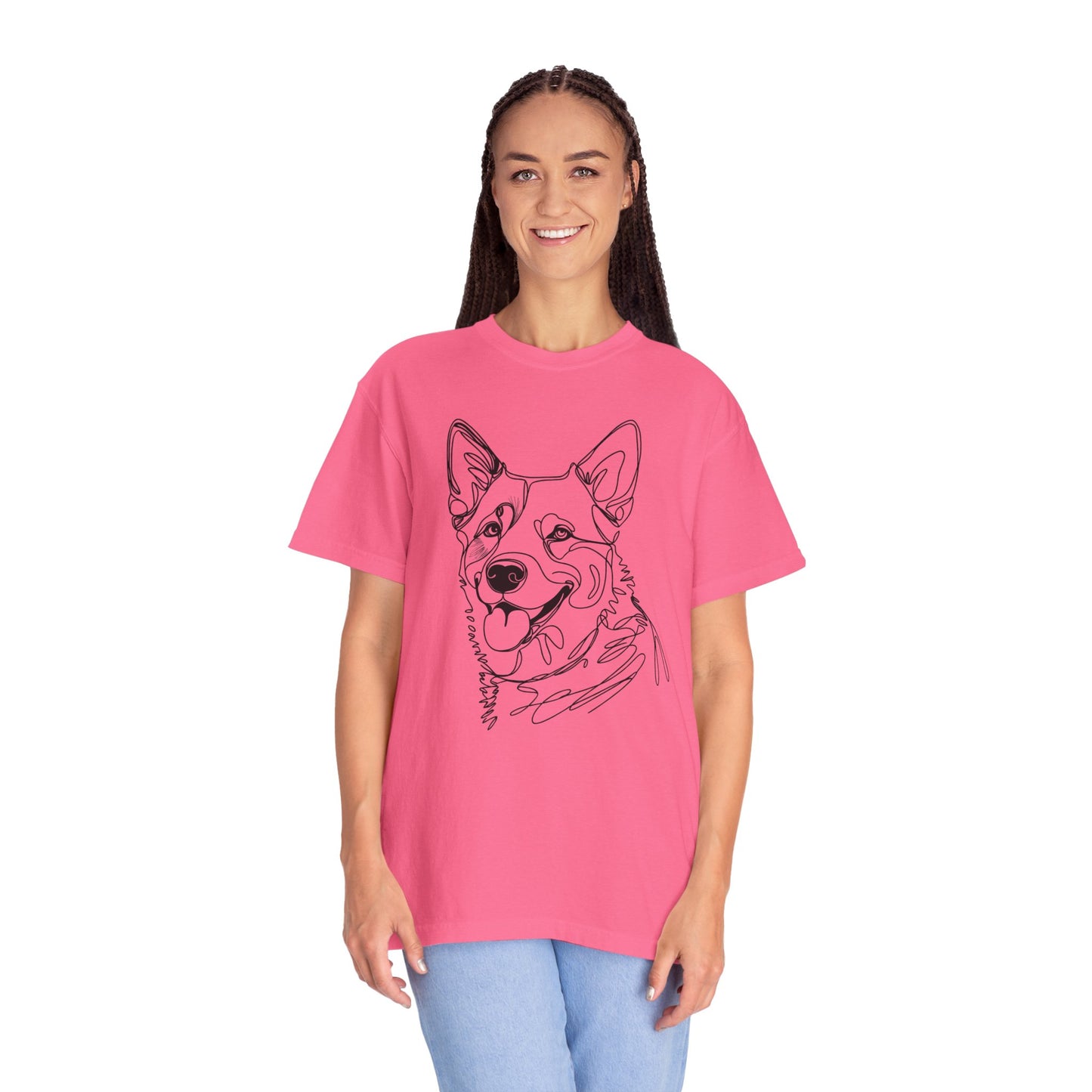 🖤 True Grit – Blue Heeler Line Art Tee