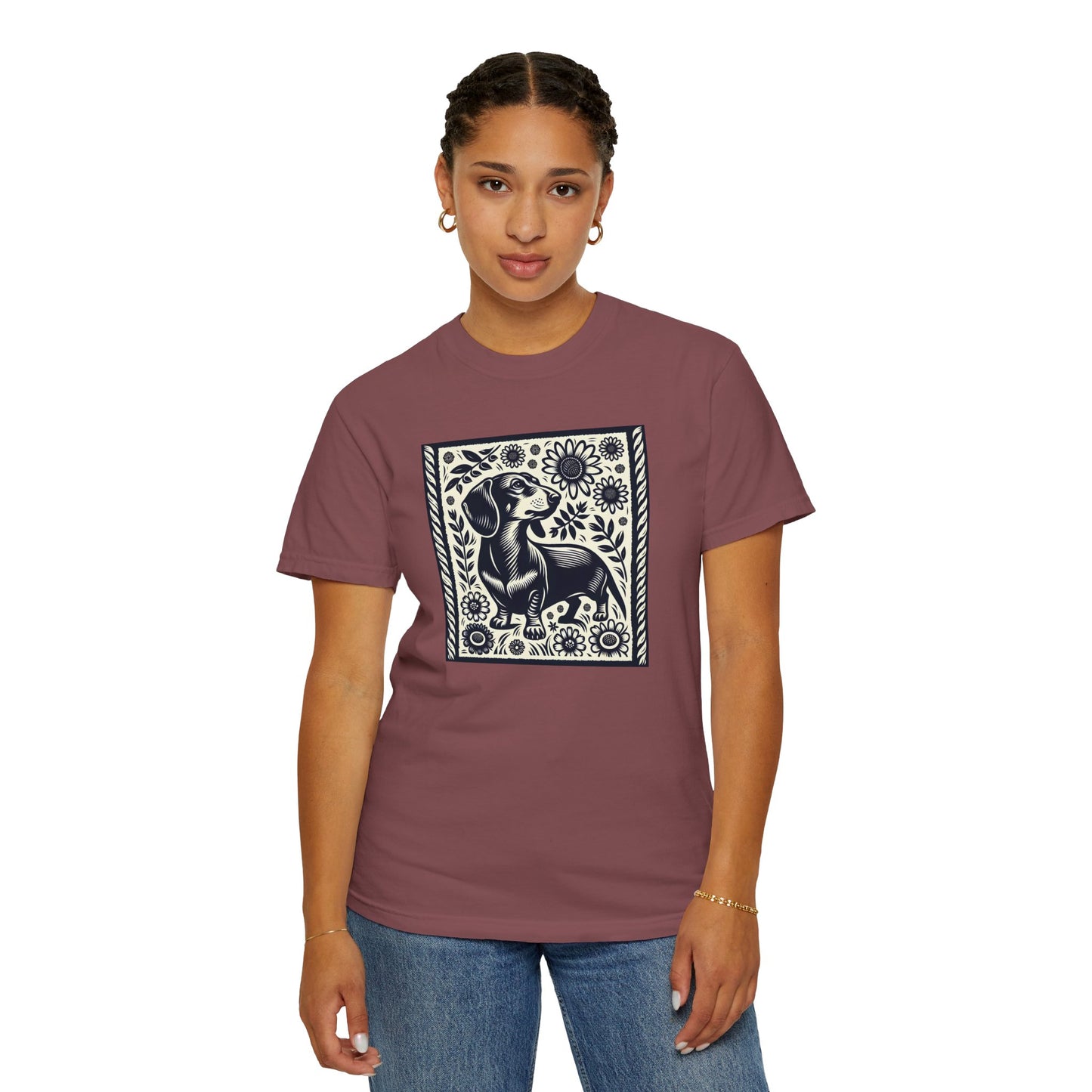 Dachshund Floral Unisex T-Shirt - Perfect for Dog Lovers