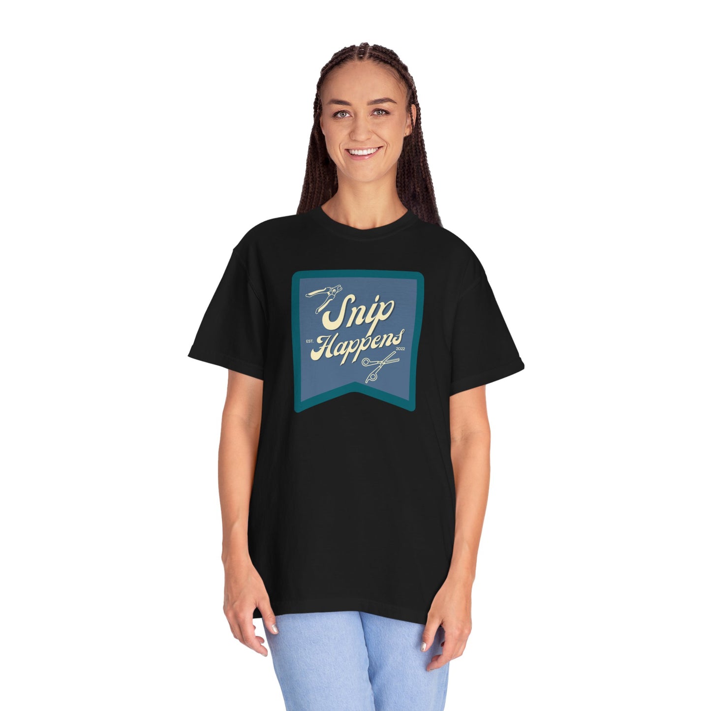 Snip Happens Unisex Garment-Dyed T-Shirt - Fun & Casual Apparel for Stitching Lovers