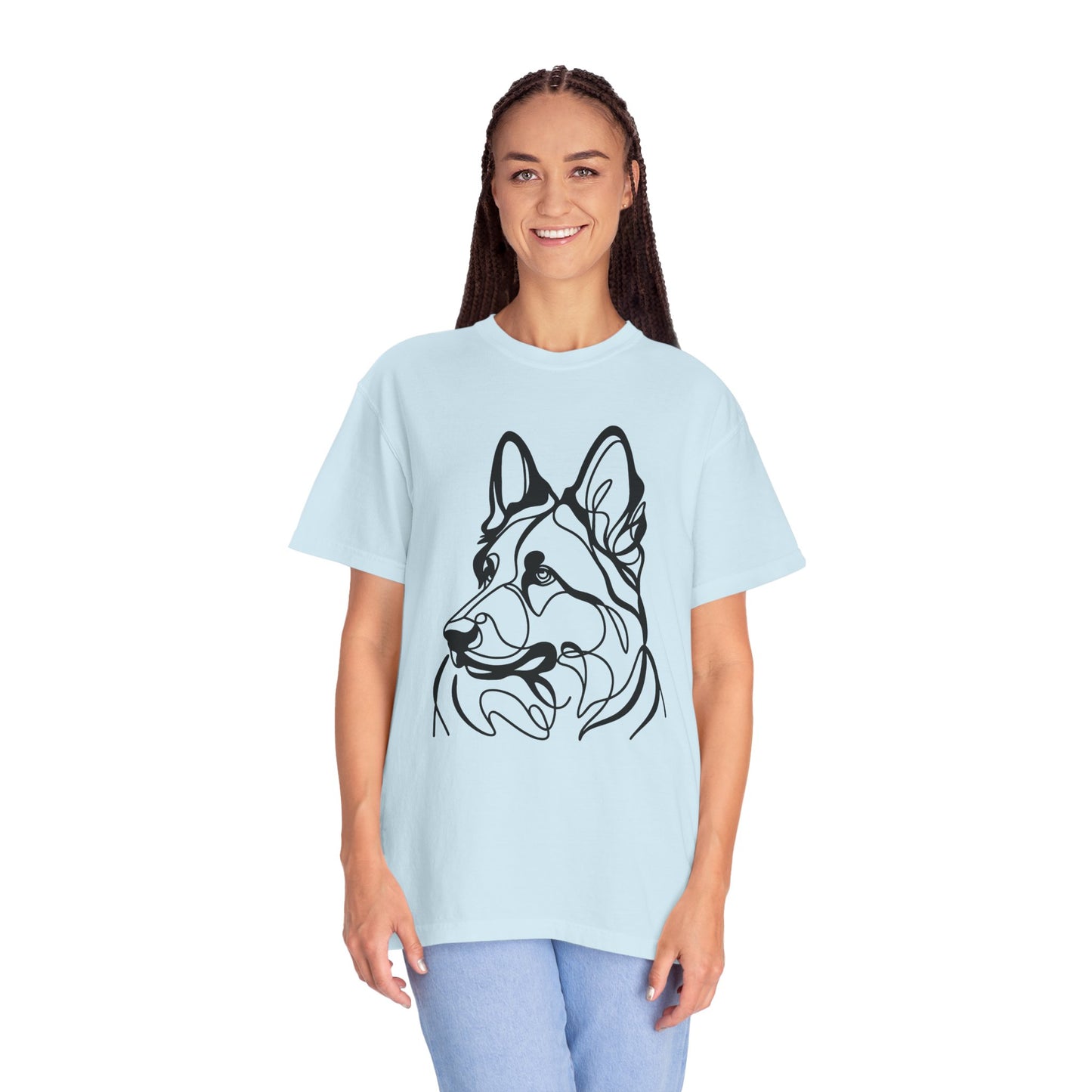 Unisex T-shirt German Shepard Line Art