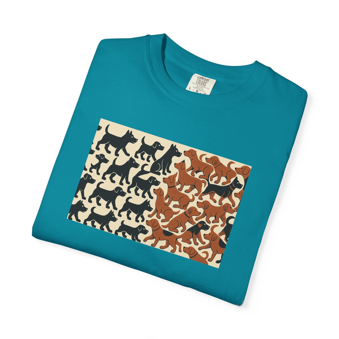 Vintage Dog Print Unisex T-Shirt - Casual Wear for Animal Lovers