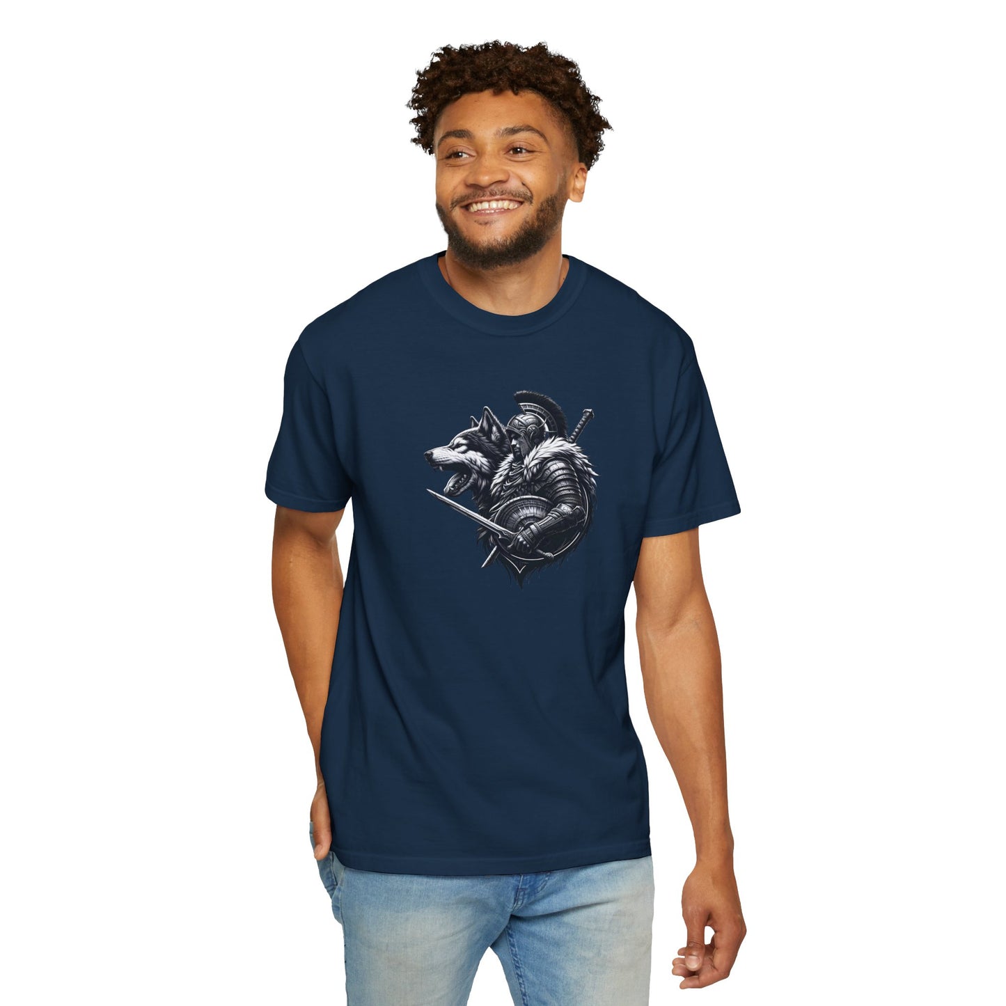 Wolf Warrior Unisex Garment-Dyed T-shirt - Perfect for Nature Lovers and Adventure Seekers