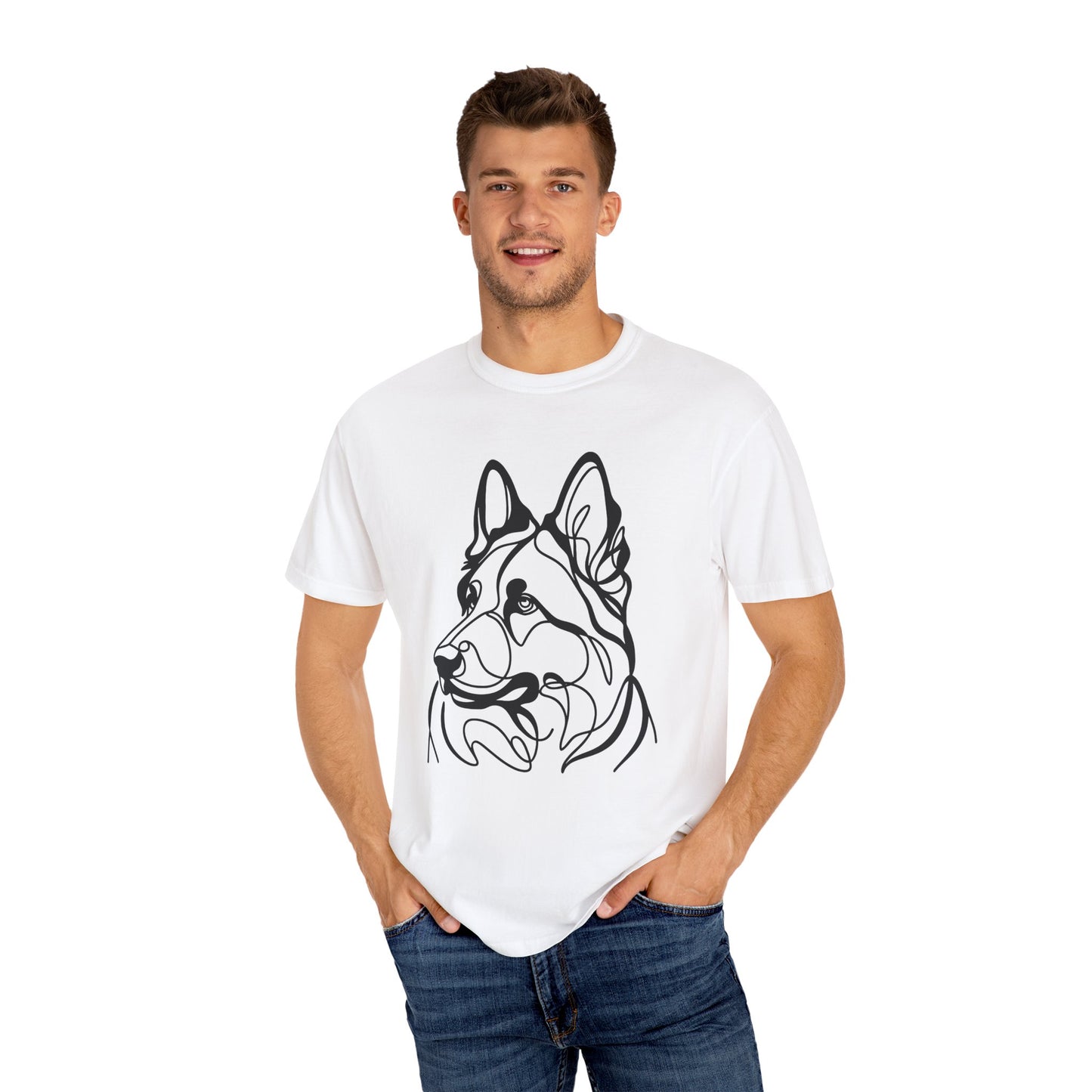 Unisex T-shirt German Shepard Line Art