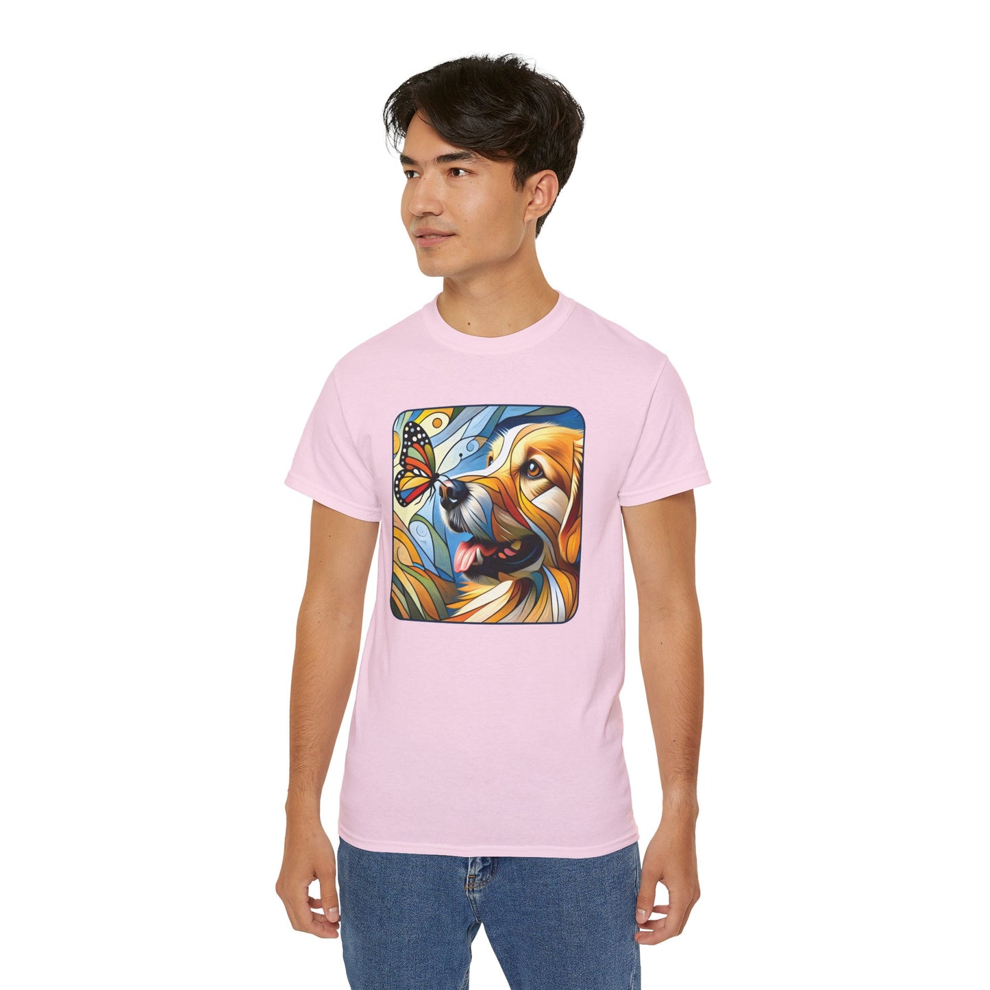 “You Give Me Butterflies – Petcasso Golden Retriever Tee” - Perfect for Pet Lovers