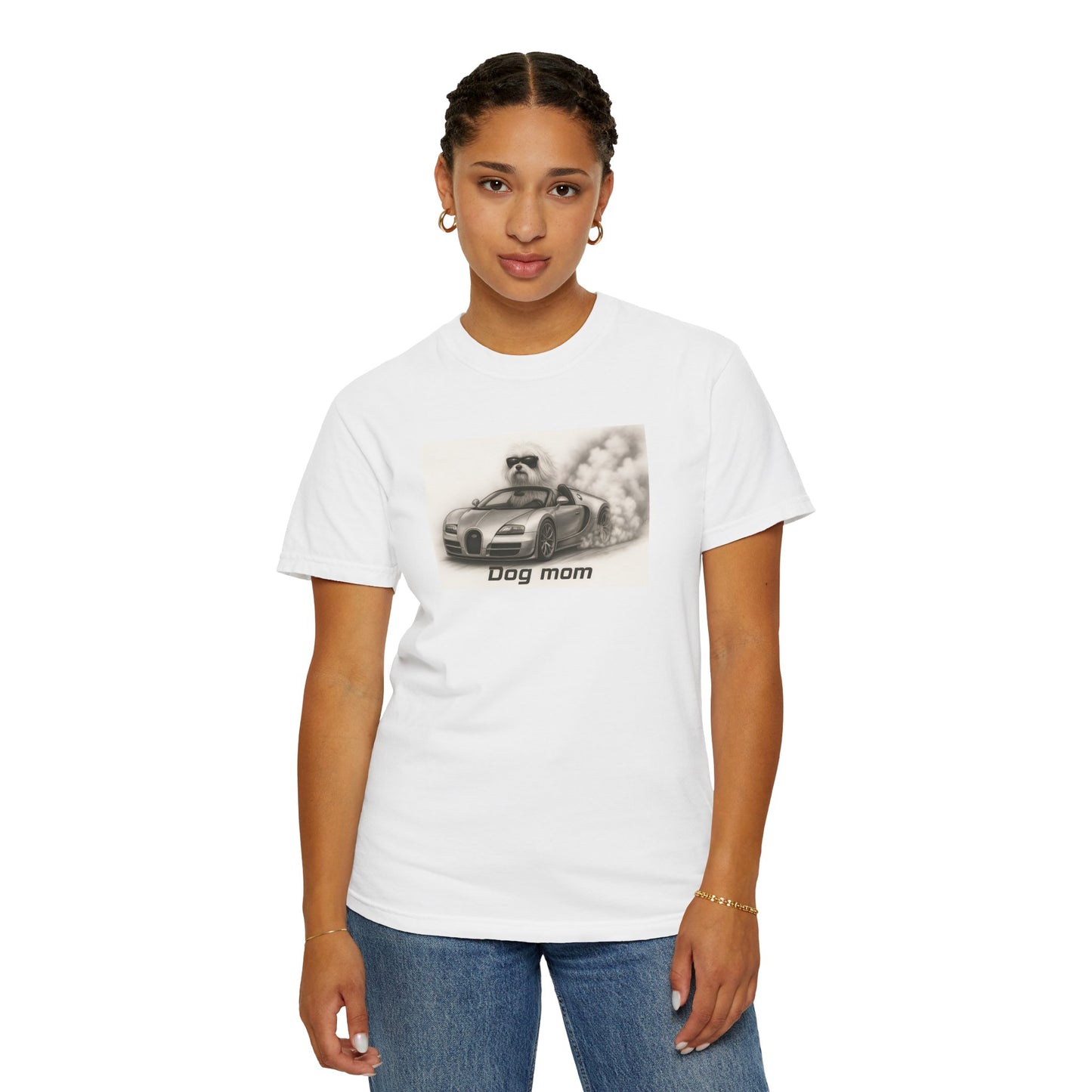 Dog Mom - Maltese Terrier - “Cool Dogs in Cool Cars” T-Shirt Collection! 🐶🚗