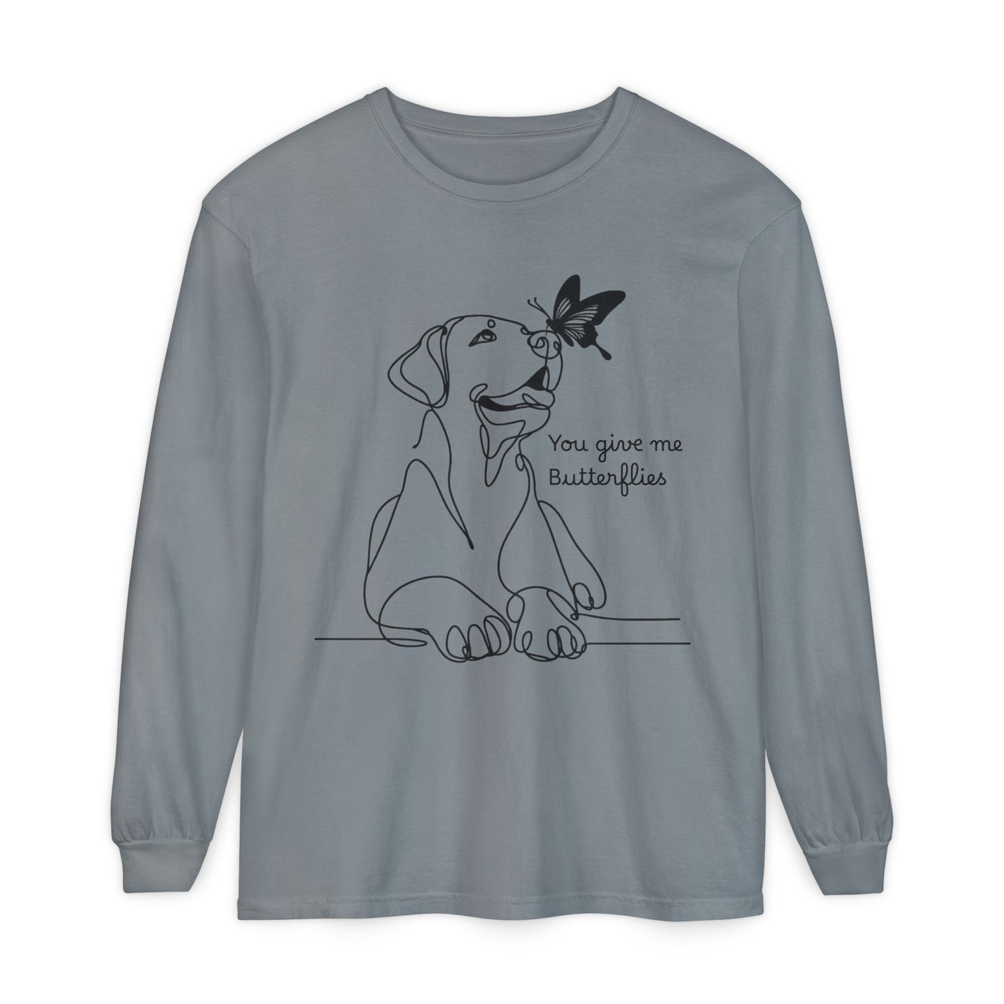 You Give Me Butterflies Dog Long Sleeve T-Shirt