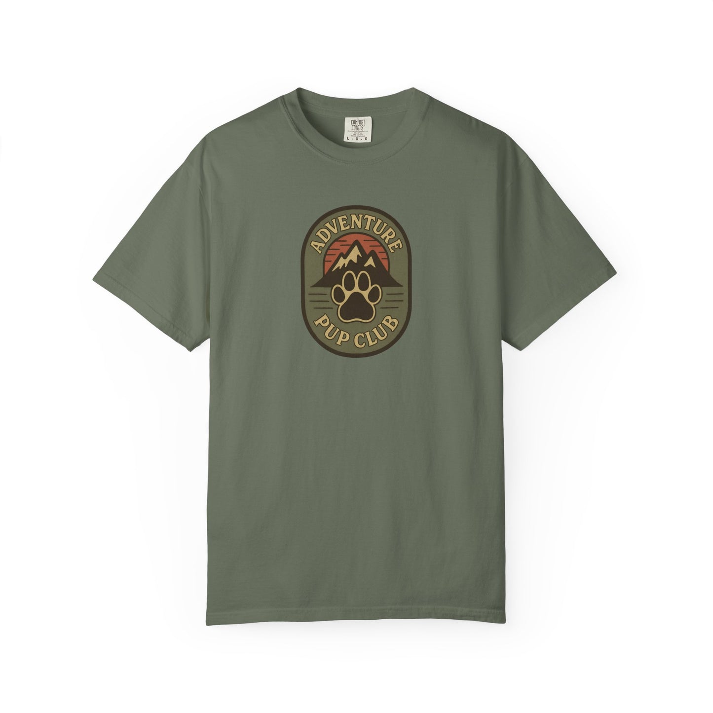Adventure Pup Club Unisex Garment-Dyed T-Shirt, Dog Lover Gift, Outdoor Adventure Apparel, Pet Club Tee, Nature Lover Shirt
