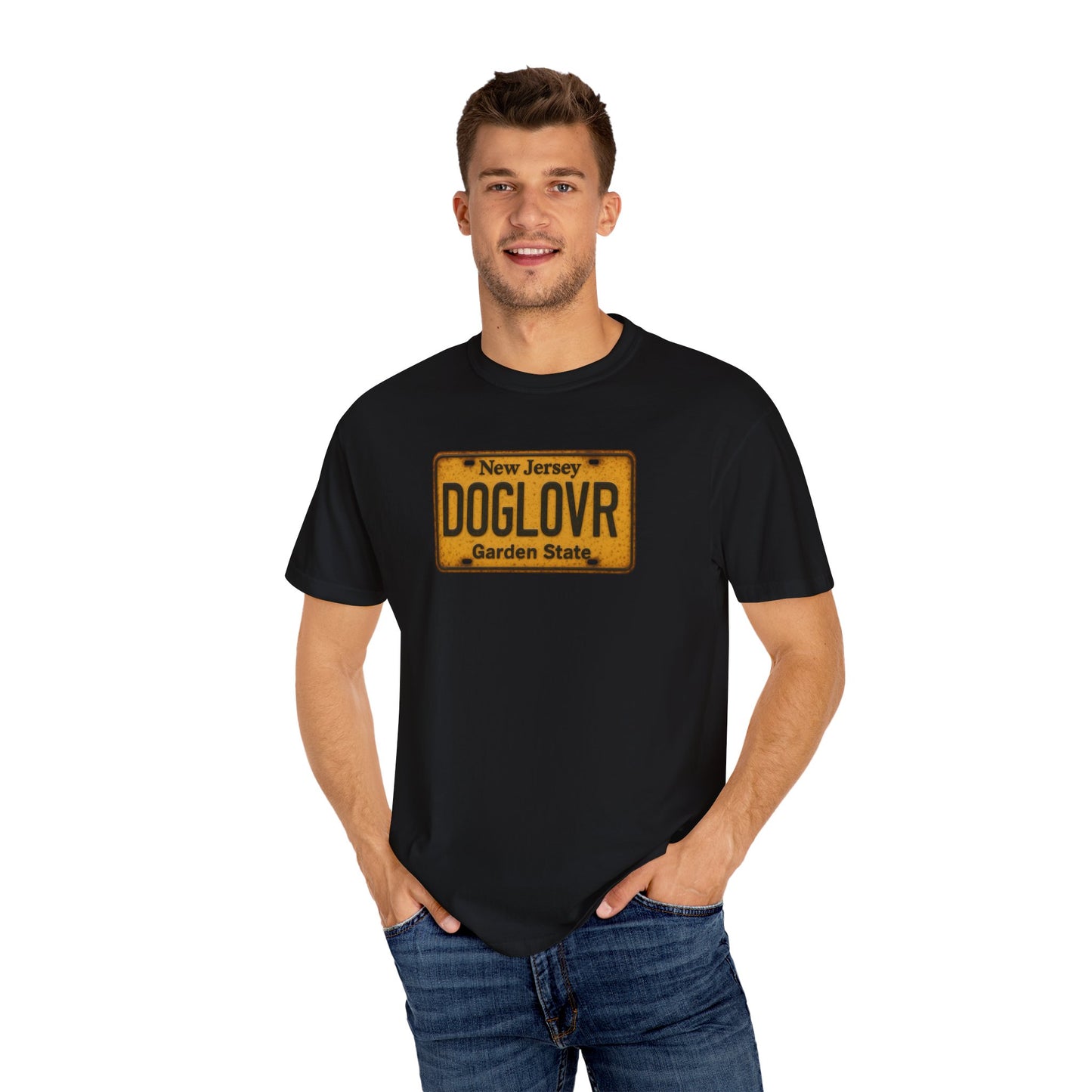 Vintage New Jersey DOGLOVR State License Plate T-Shirt