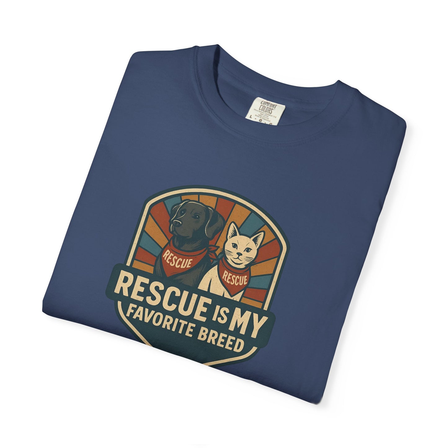 Rescue is My Favorite Breed T-Shirt, Unisex Animal Lover Tee, Pet Adoption Gift, Casual Wear, Dog Lover Shirt, Gift for Him/Her