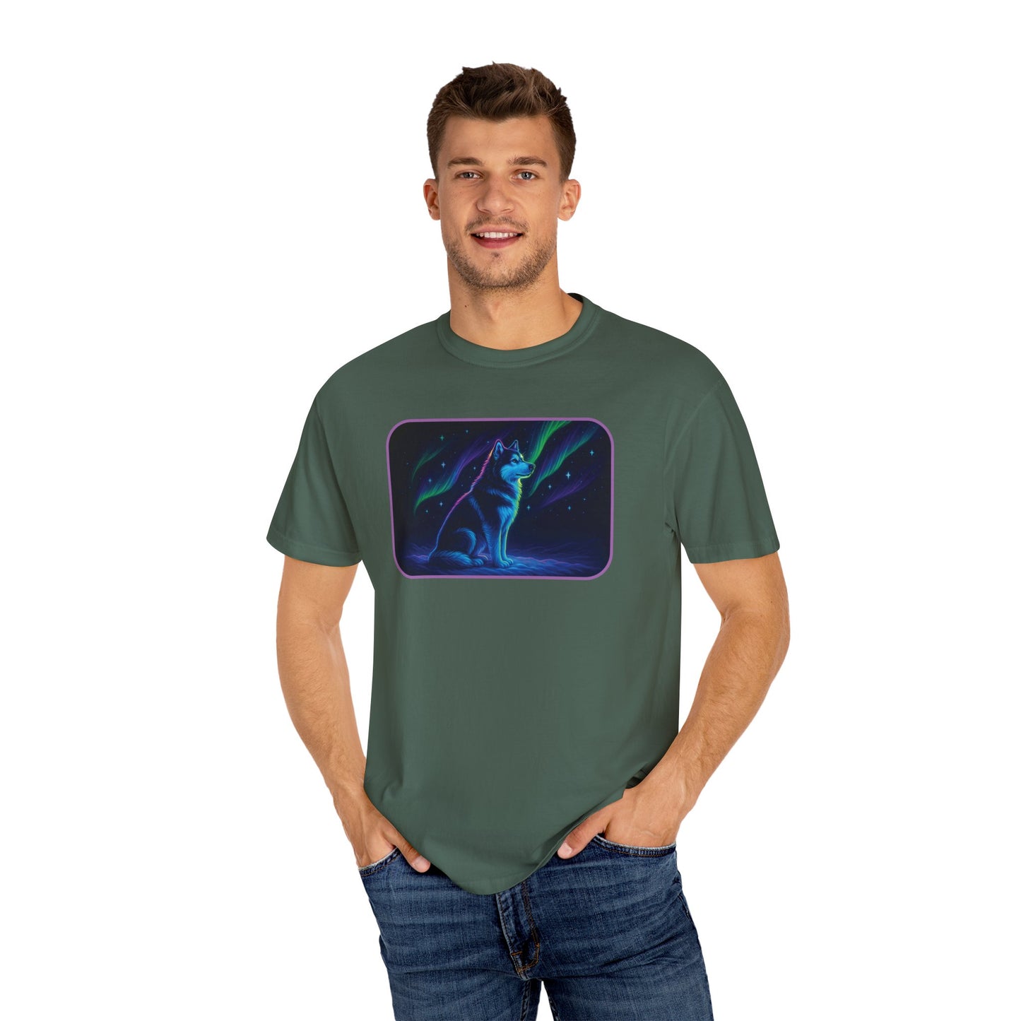 Alaskan Malamute Northern Lights T-shirt