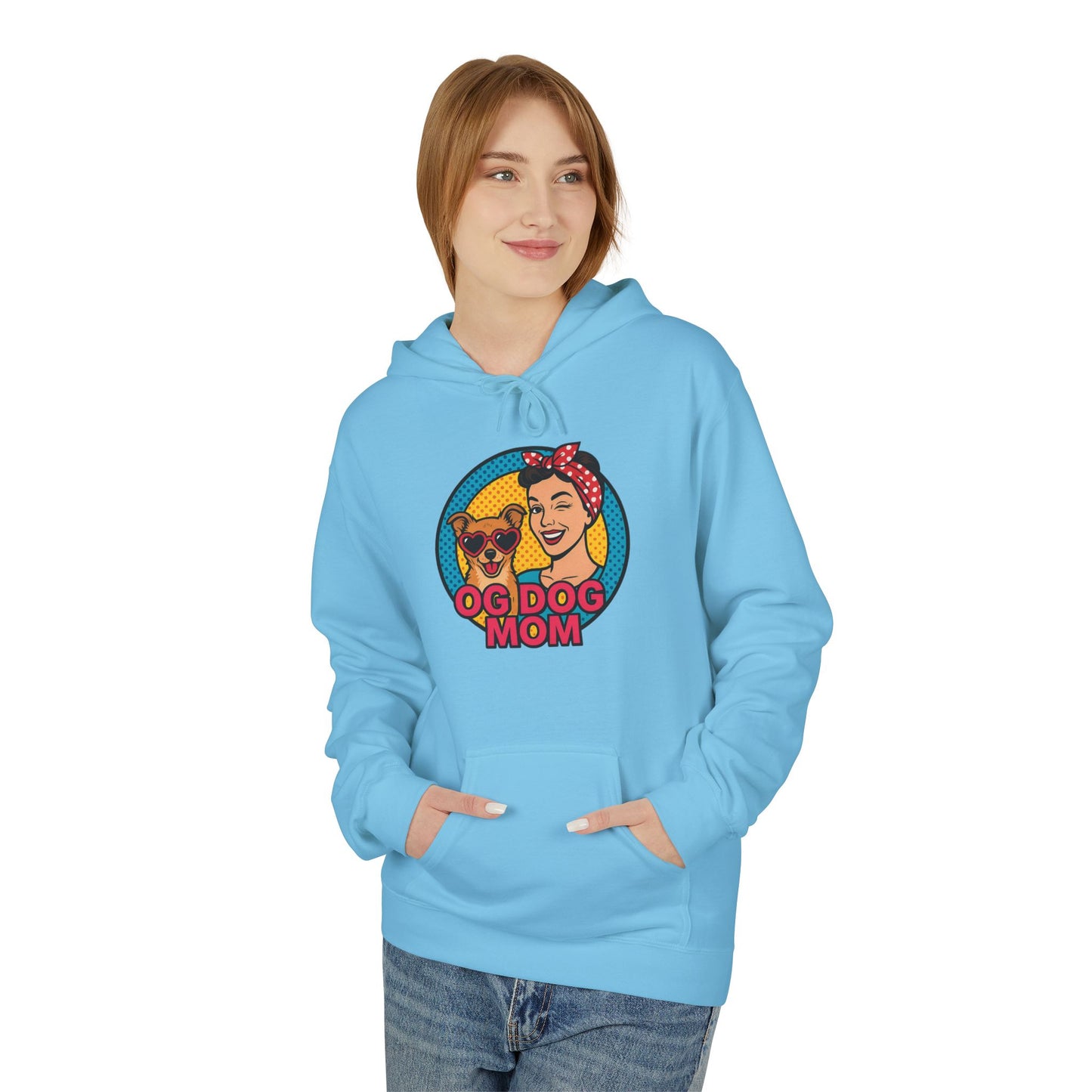 Hoodie for Dog Moms - Unisex Midweight Softstyle Fleece Hoodie