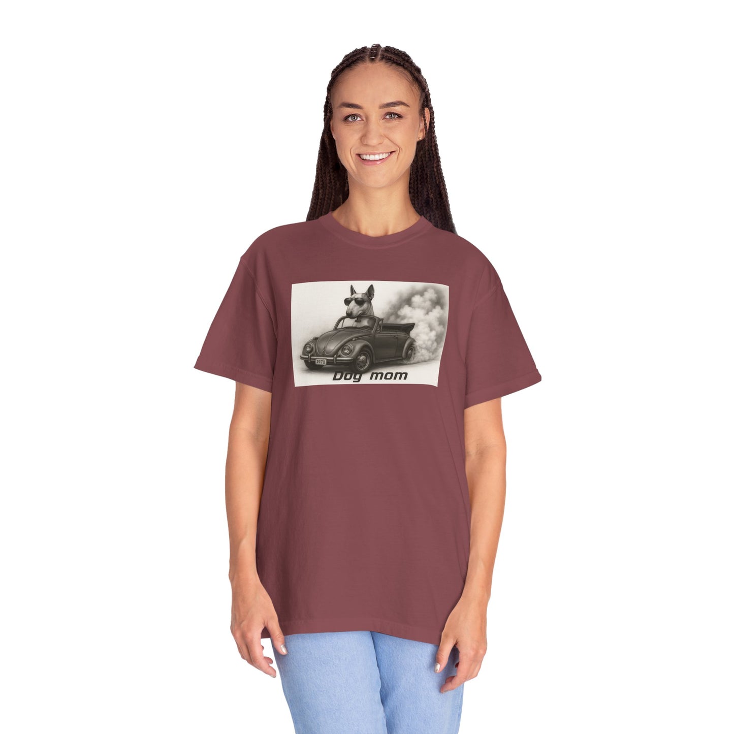 Dog Mom - Bull Terrier - “Cool Dogs in Cool Cars” T-Shirt Collection! 🐶🚗