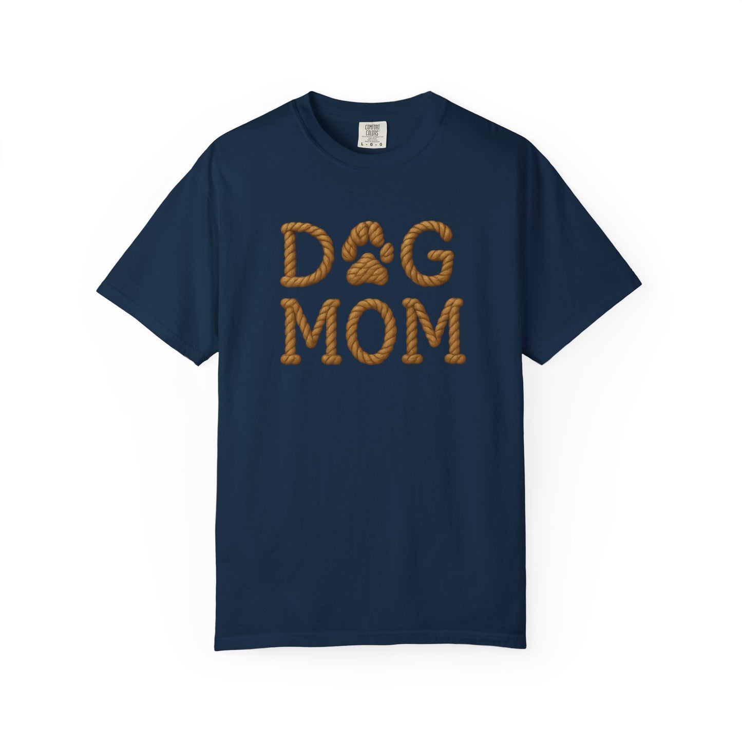Dog Mom Garment-Dyed T-Shirt, Unisex Pet Lover Tee, Gift for Dog Owners, Casual Wear, Dog Themed Apparel, Animal Lover Clothing