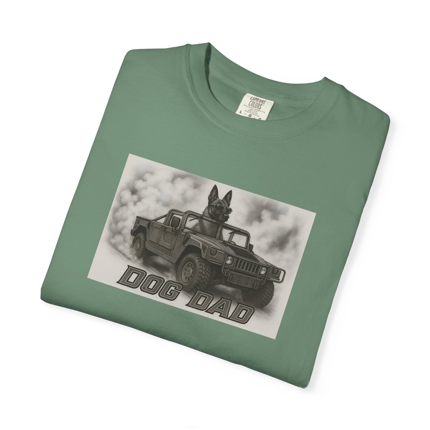 Dog Dad - Belgium Malinois - Cool Dogs in Cool Cars T-Shirt Collection | Funny Dog Lover Apparel for Men
