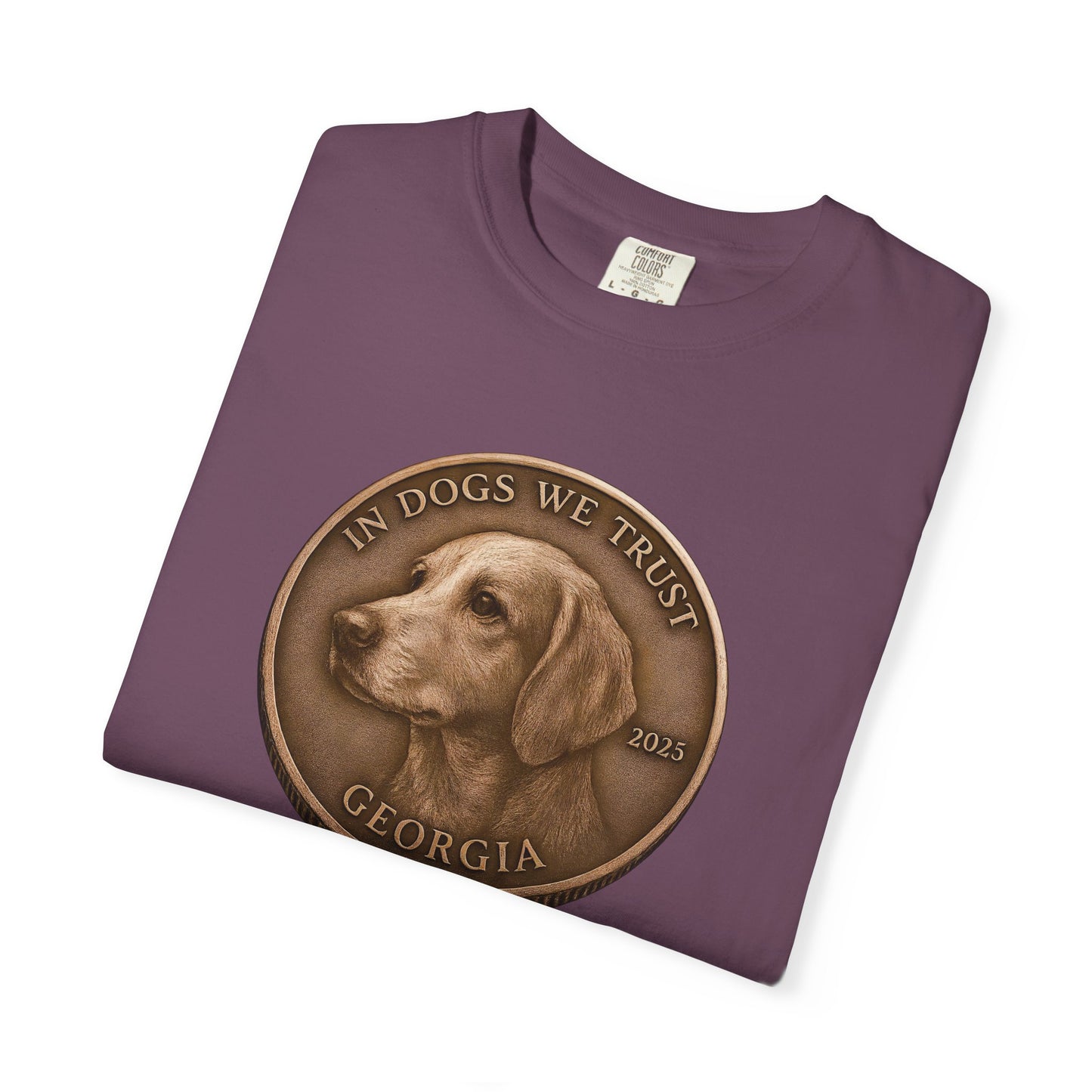 Georgia State Coin T-Shirt Collection - Proud Dog Breed Illustrations