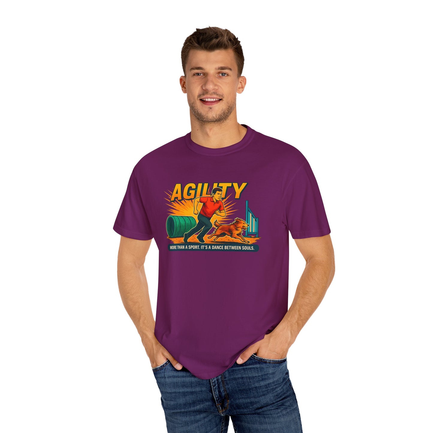 Agility Unisex Garment-Dyed T-Shirt - More Than a Sport, It's a Dance Between Souls